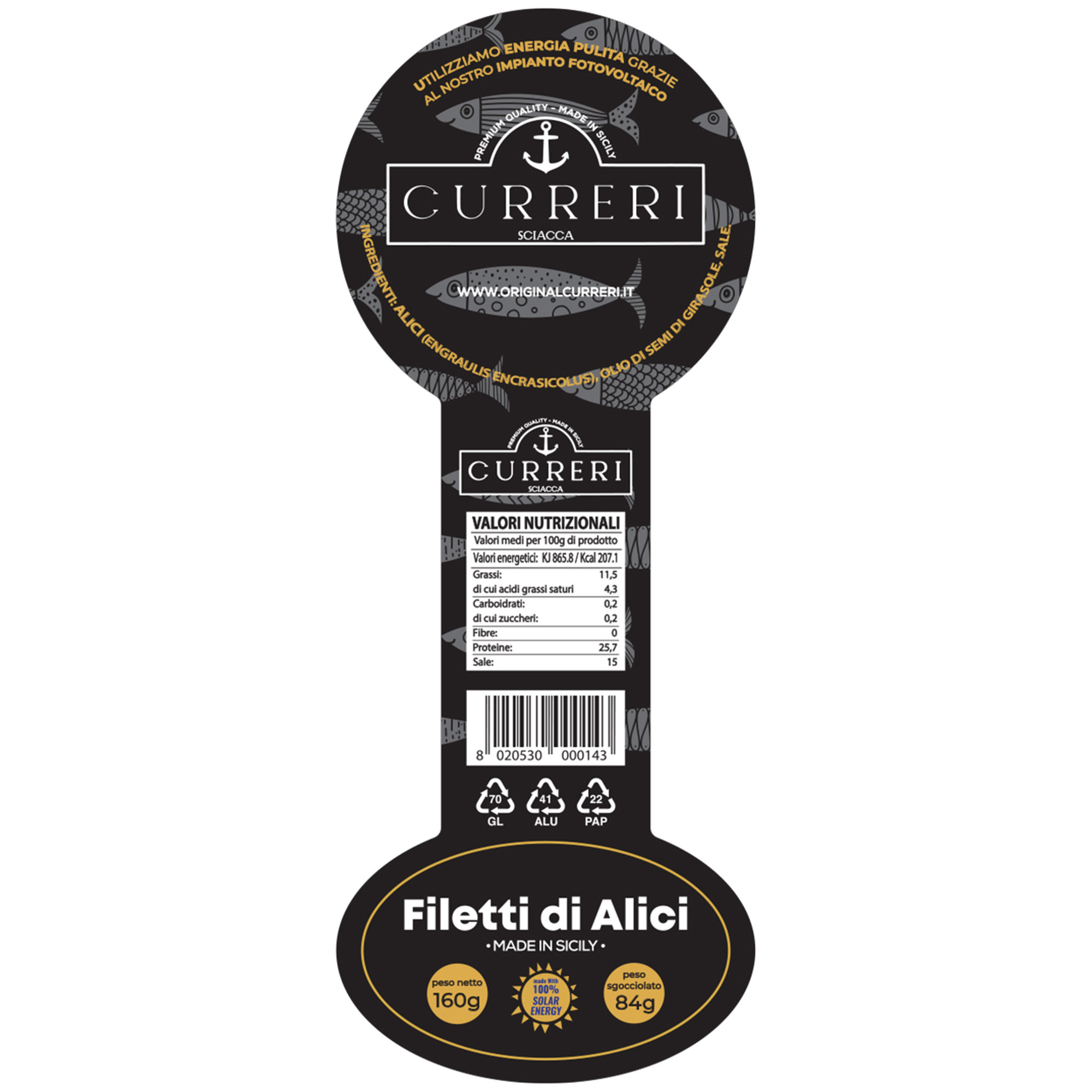 Selezione mista - Filetti Alici, Tonno, Sgombro Curreri vista1