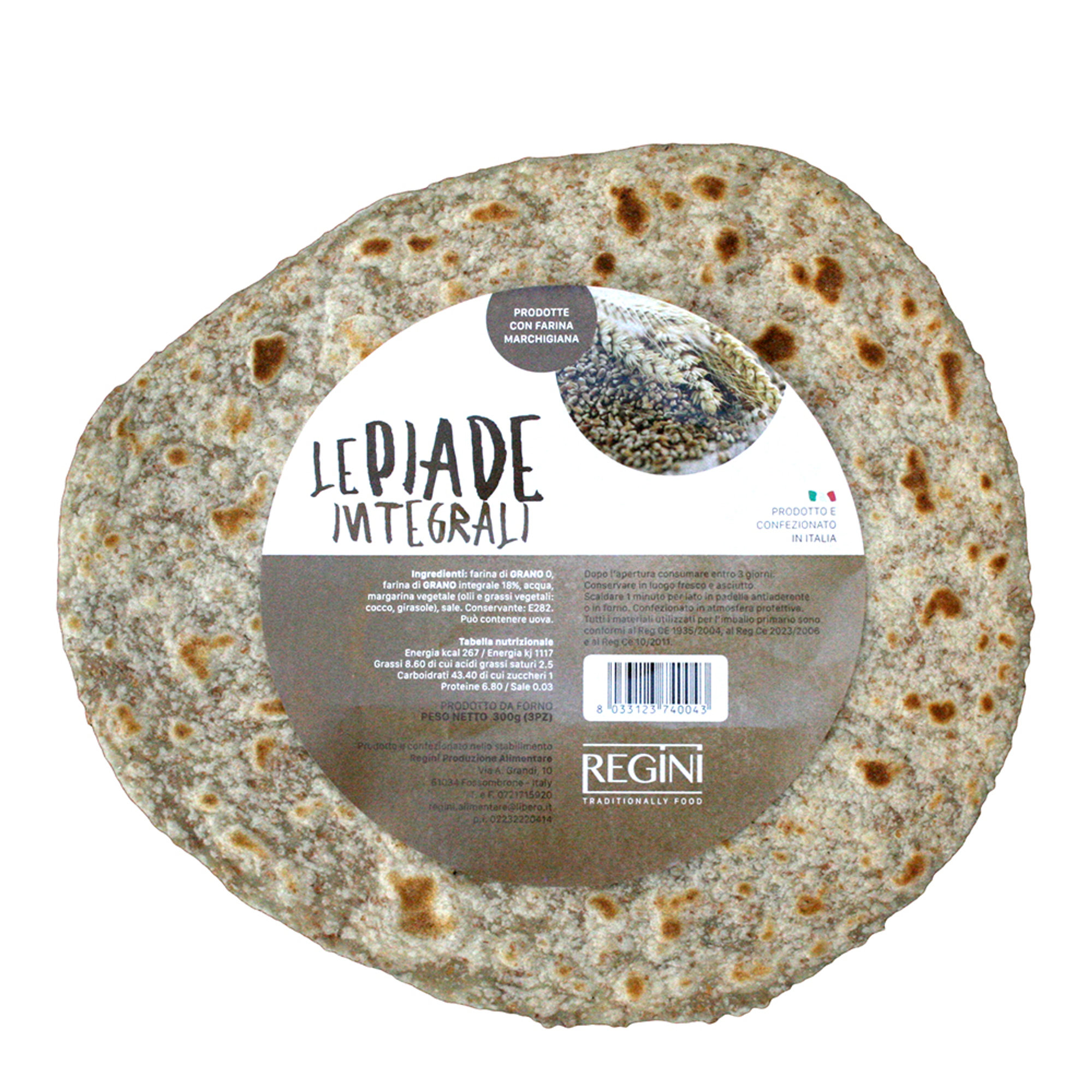 15 confezioni miste: 5 Cresce Marchigiane - 5 Piadine - 5 Piadine Integrali Regini vista3
