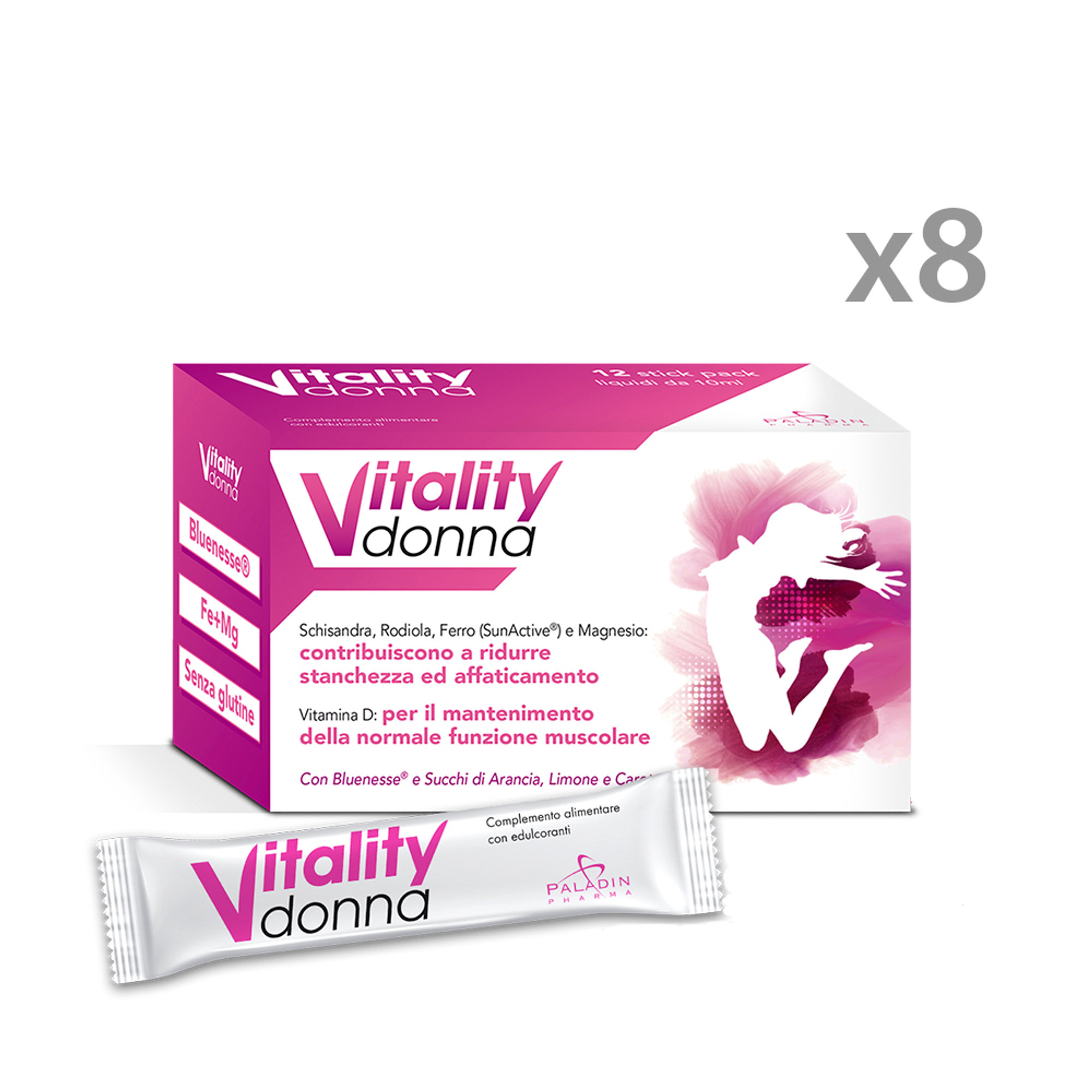8 confezioni - Vitality Donna 12 stick pack liquidi Vitality vista0