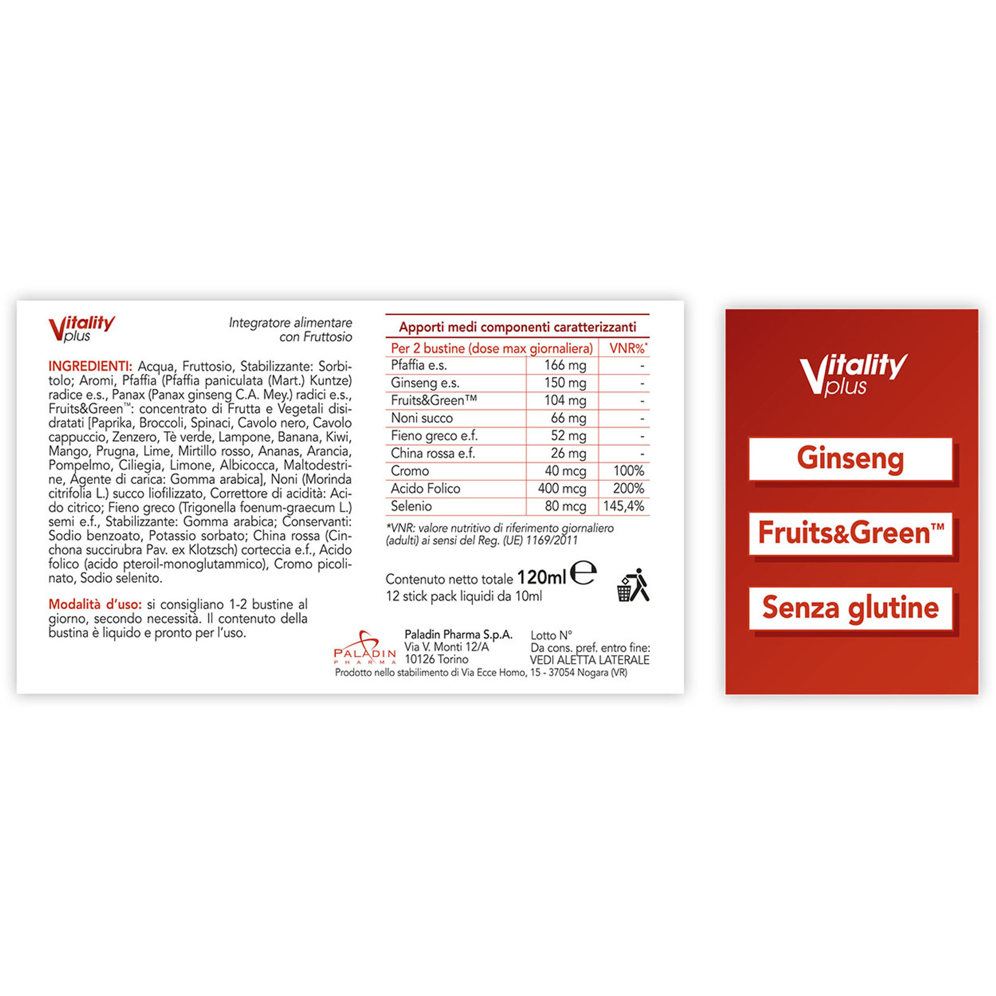 4 confezioni - Vitality Plus 12 stick pack liquidi Vitality vista1