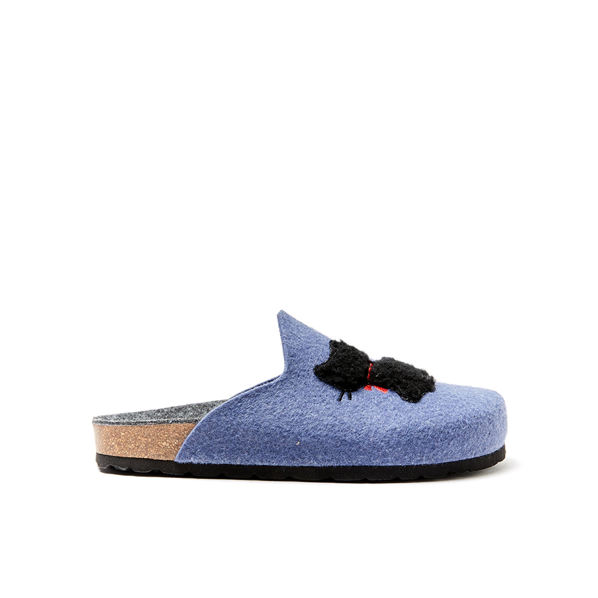 Sabot donna denim con applicazione Mandel vista2