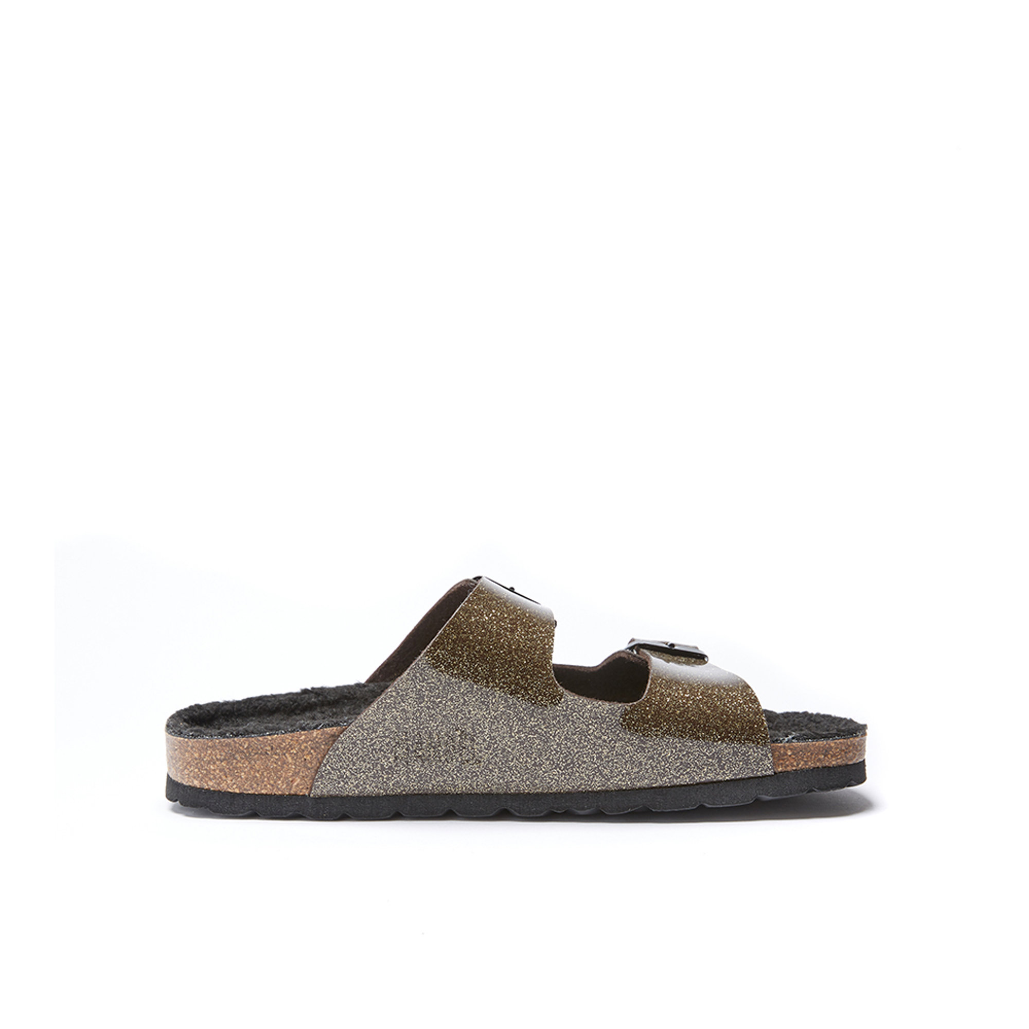 Sandali donna oro con glitter Mandel vista3
