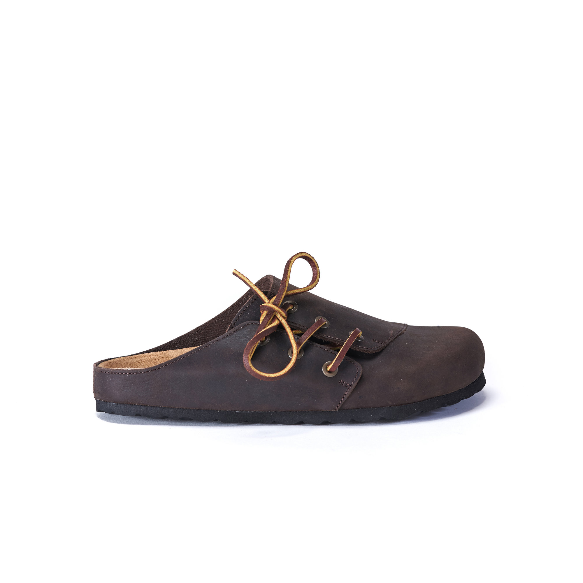 Sabot unisex con lacci testa di moro Mandel vista0