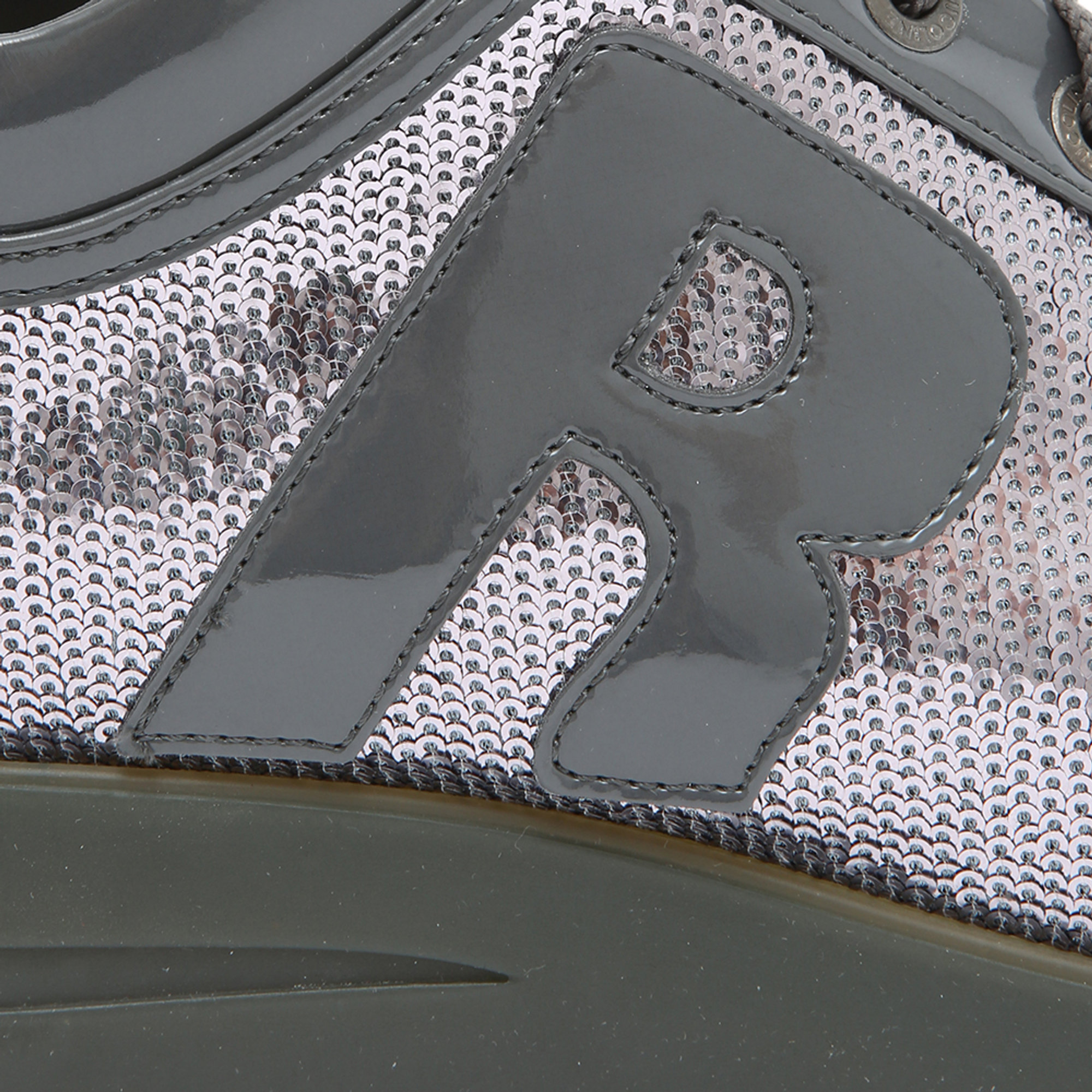 Sneakers con applicazioni in paillettes antracite Rucoline vista4