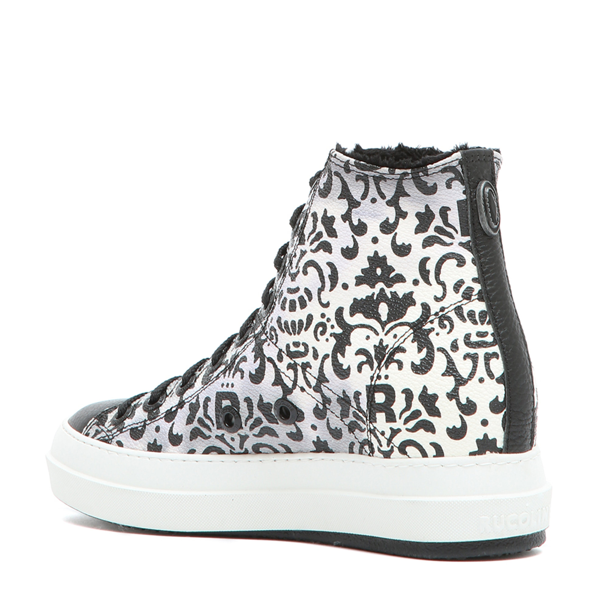 Sneakers alte con fantasia maoliche Rucoline vista2