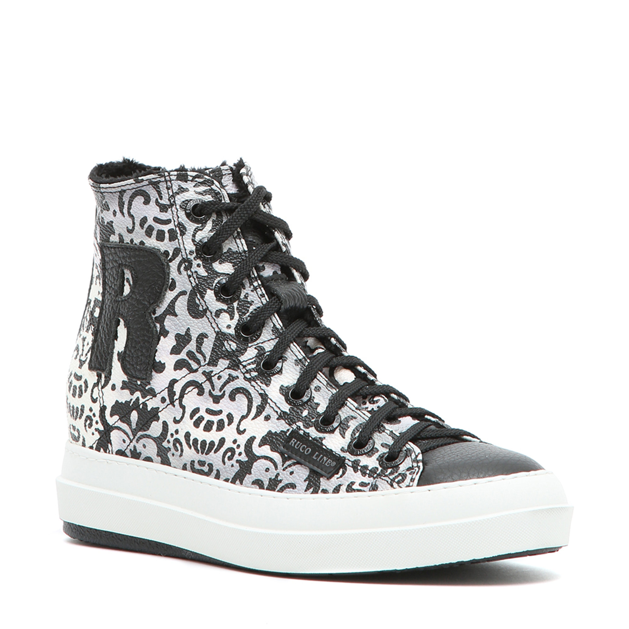 Sneakers alte con fantasia maoliche Rucoline vista0
