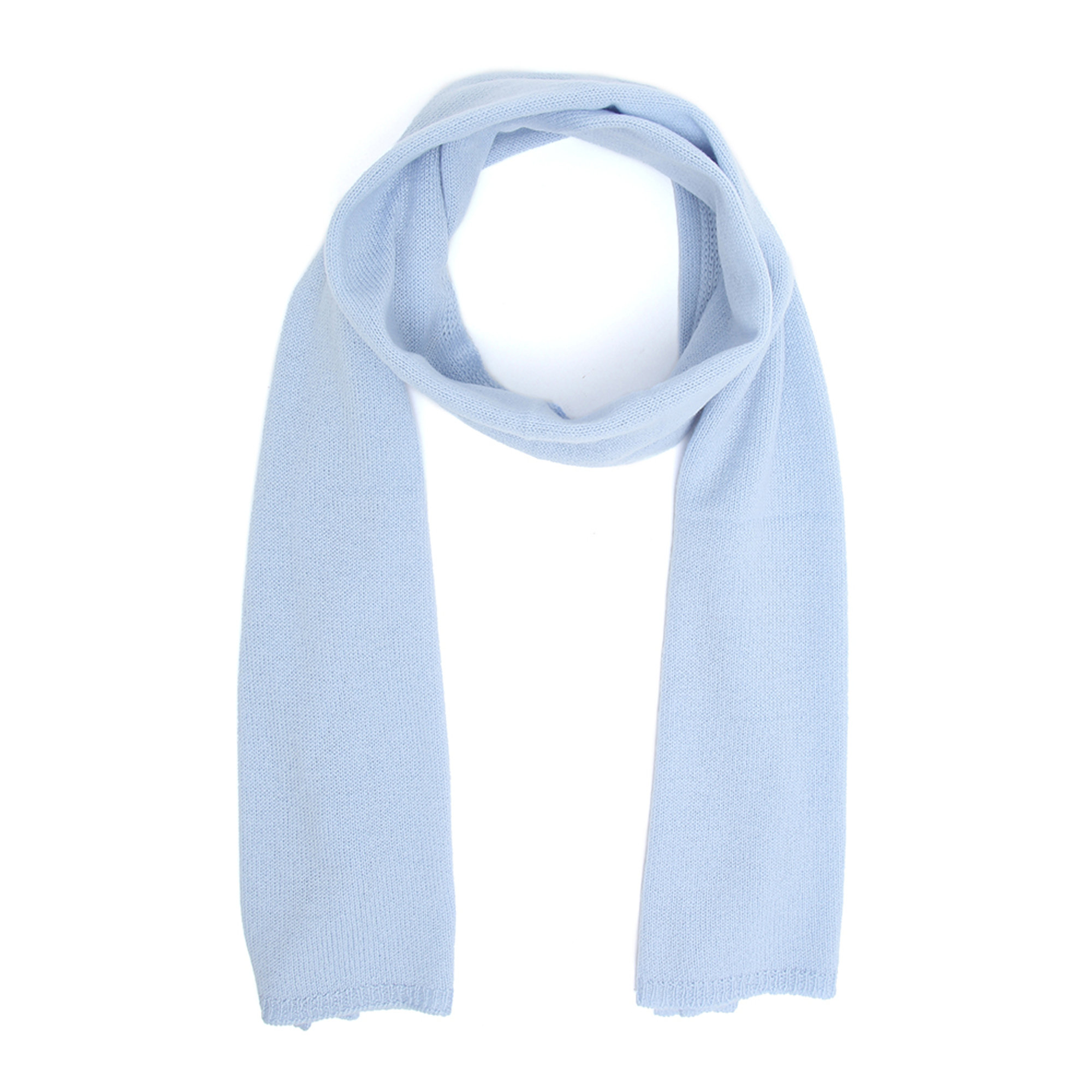 Sciarpa in cashmere celeste 100% CASHMERE  vista0