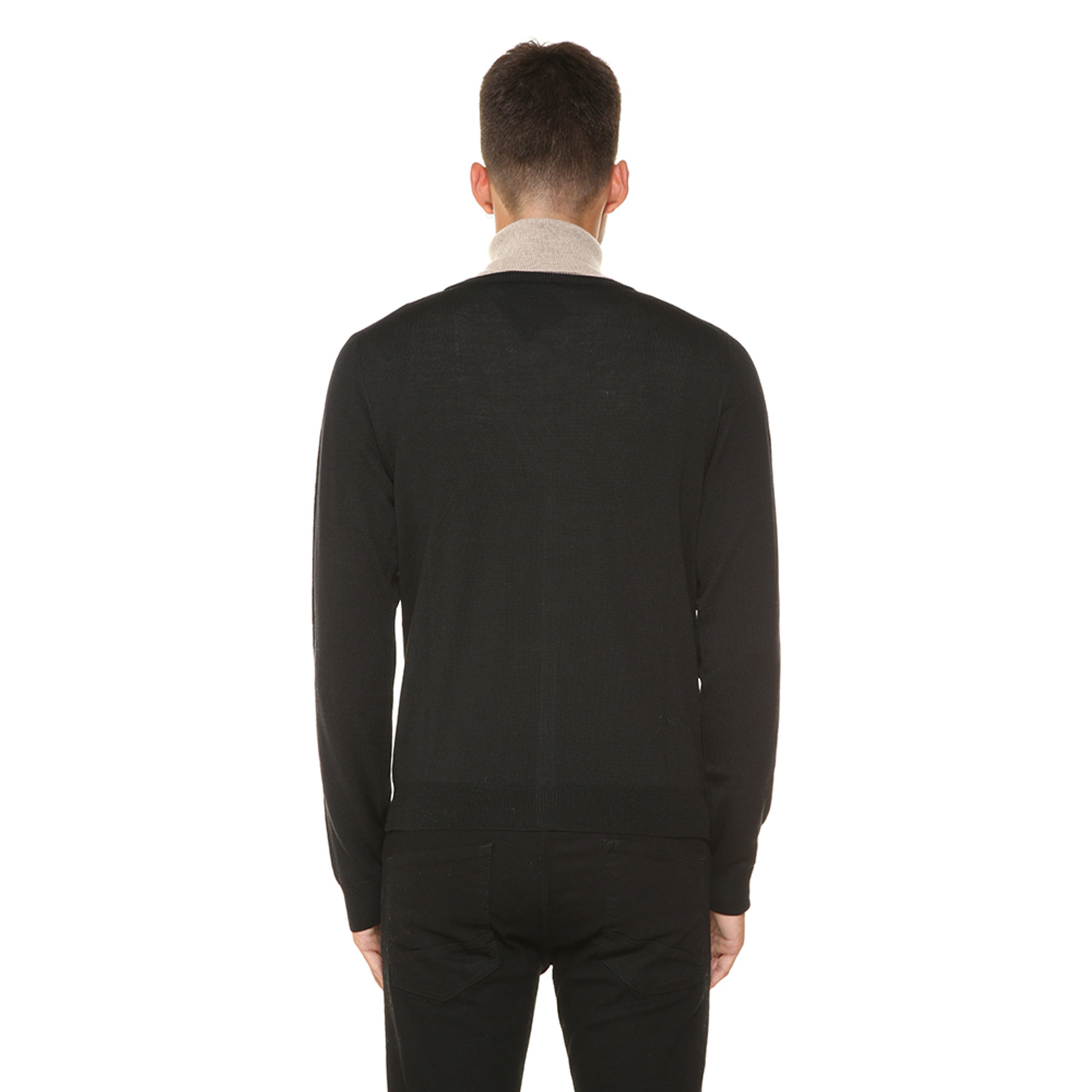 Cardigan nero 100% CASHMERE  vista1