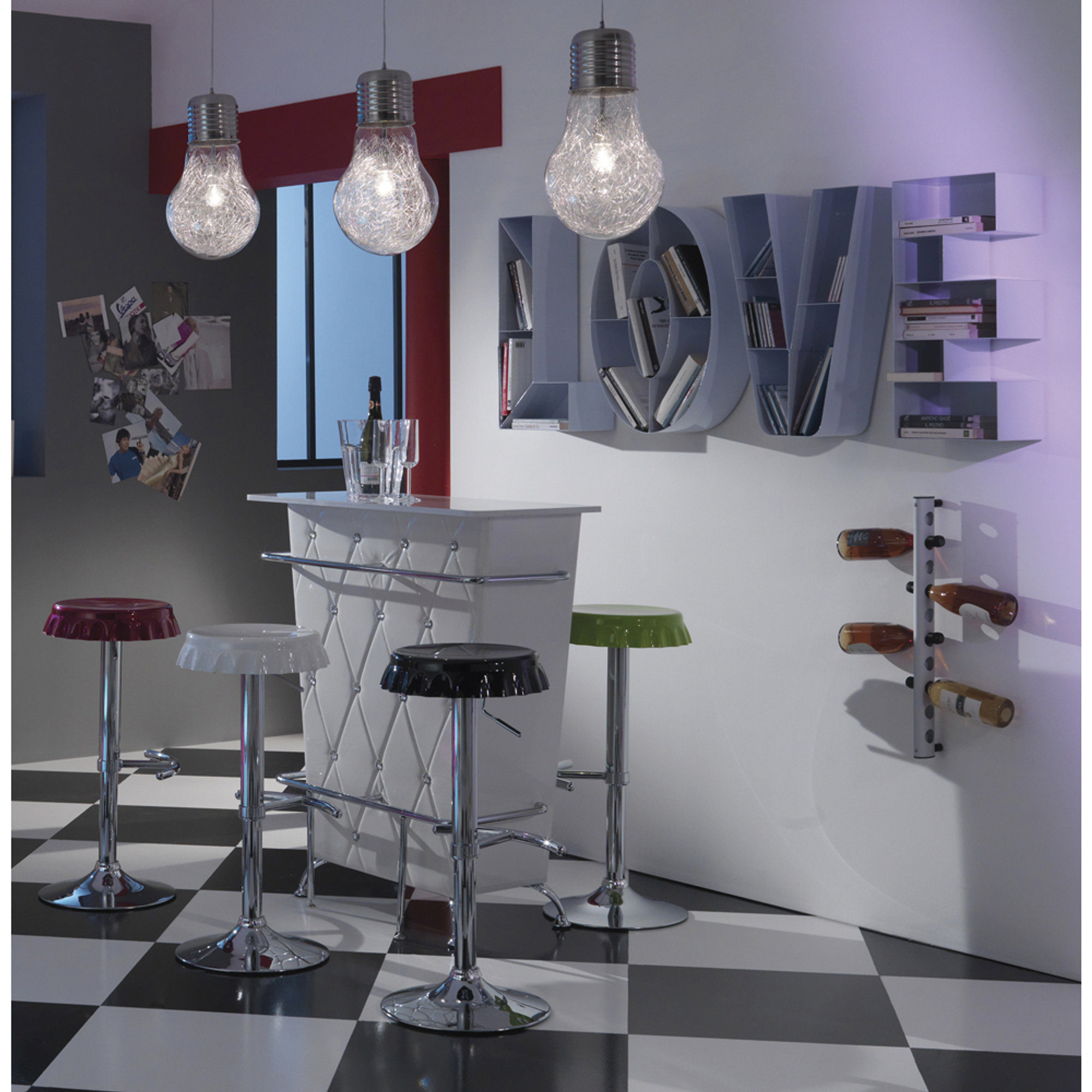 Mobile bar DIVA WHITE, bianco White vista4