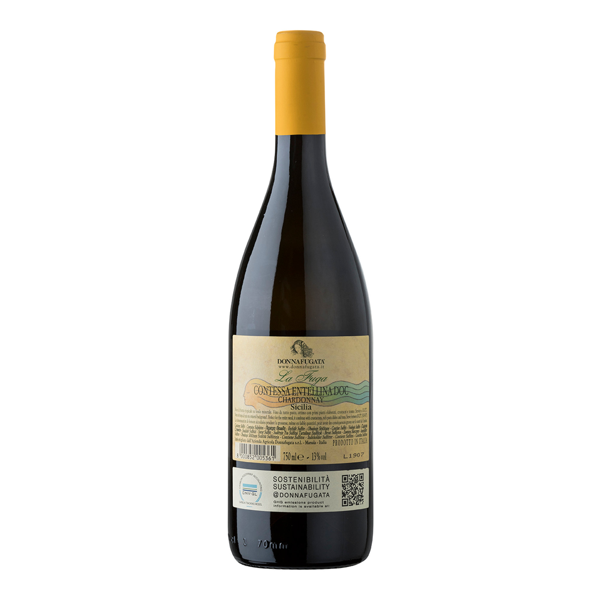 3 bottiglie - Contessa Entellina Chardonnay DOC “La Fuga” 2017/2018 Donnafugata vista1