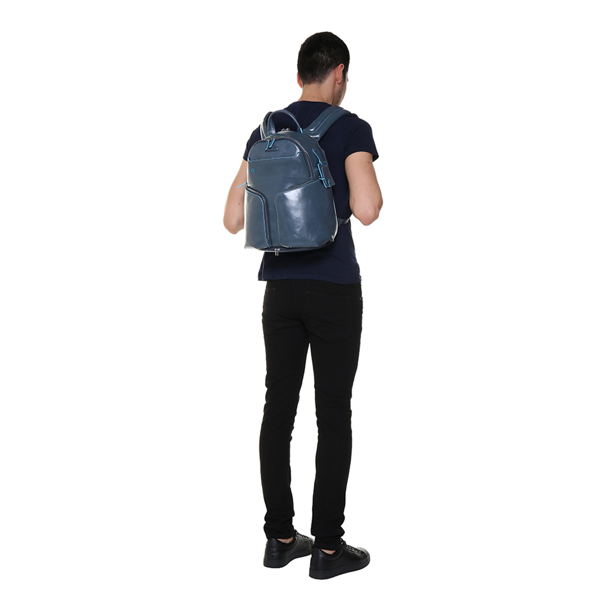 Zaino in pelle, avio scuro Piquadro vista2