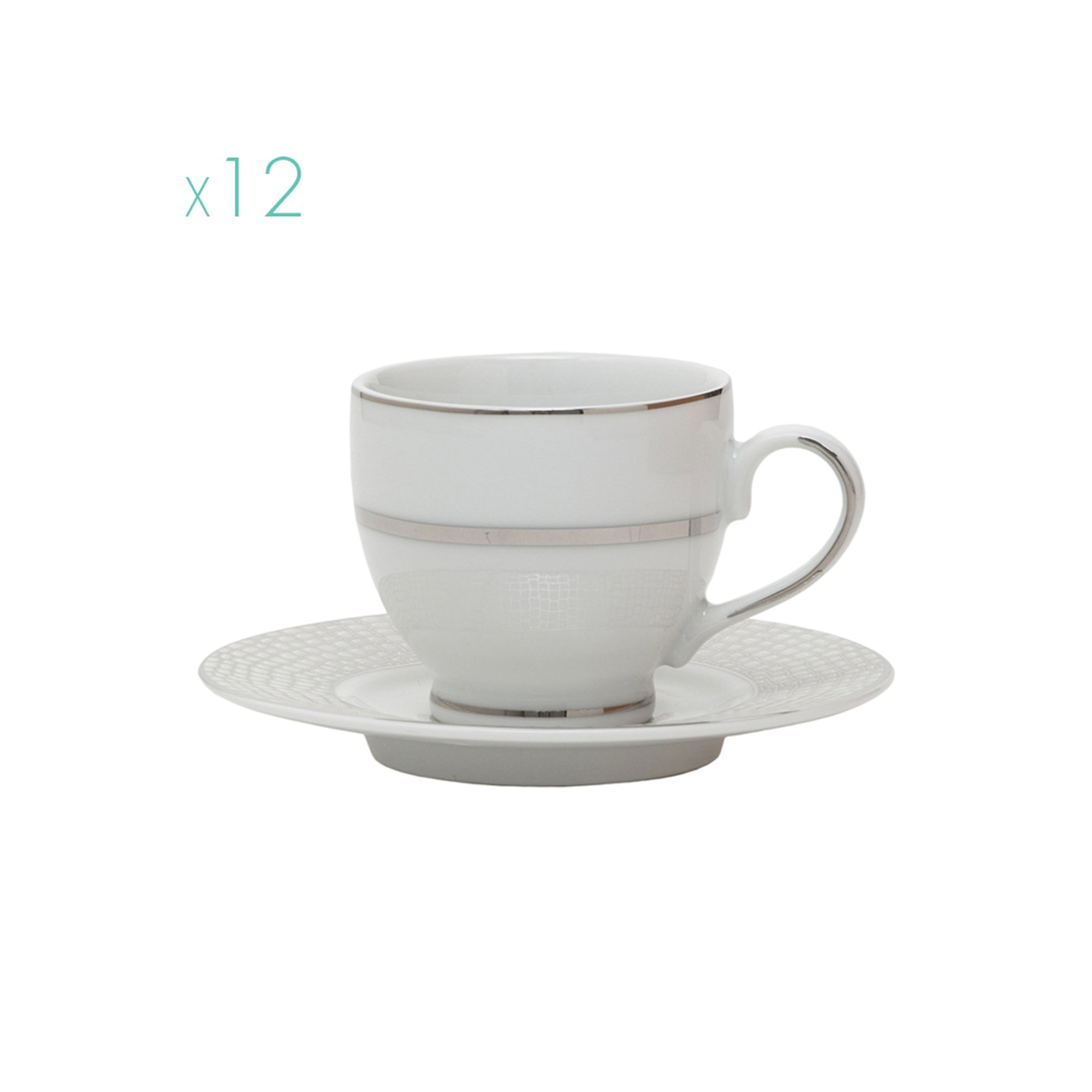 Juego Café 12 piezas GILLY PLATINUM Kasanova vecchio vista0
