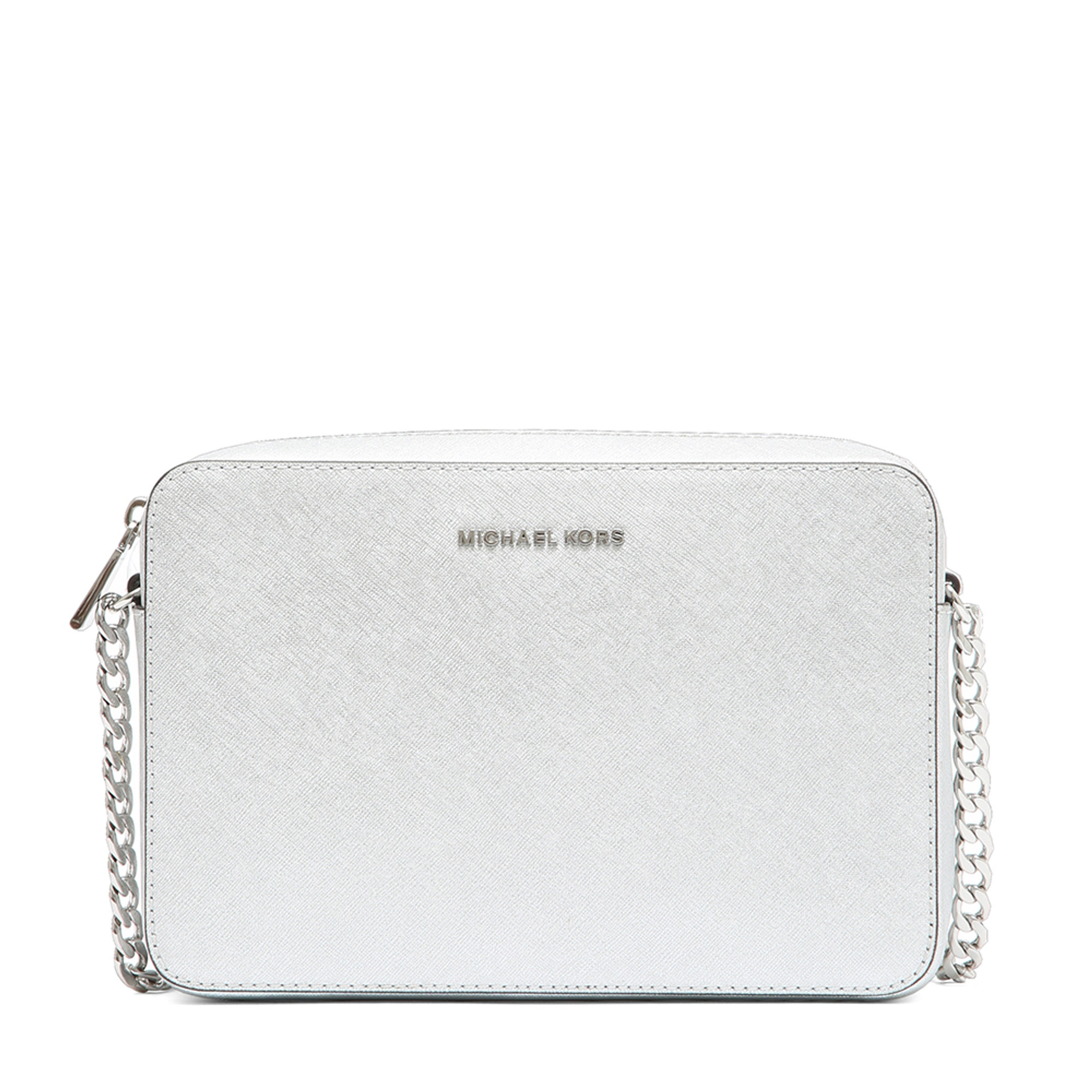 Borsa a tracolla Jet Set Travel grande argento Michael Kors vista0