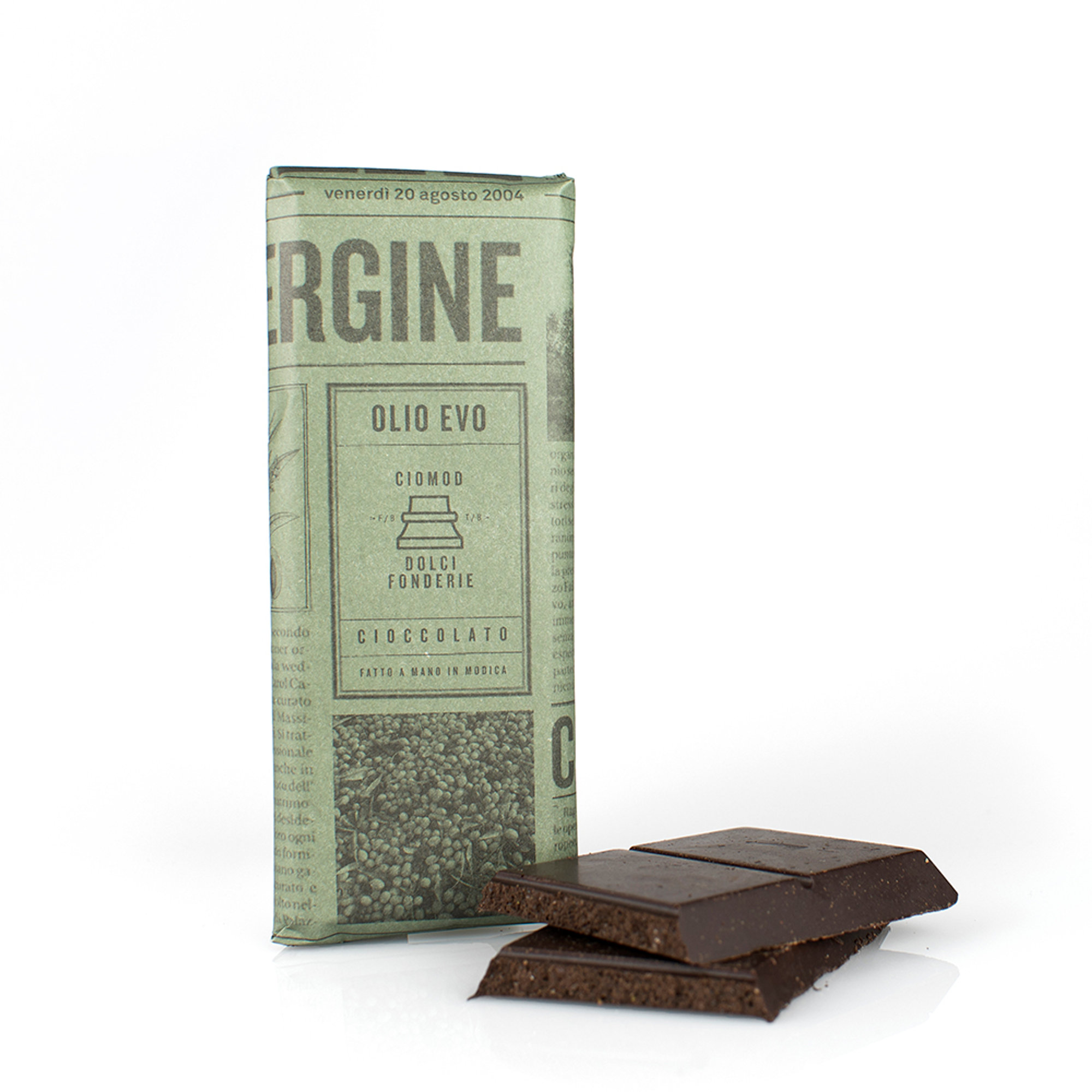 6 tavolette miste "Mix Sicilia": 2 Cioccolato con olio Evo DOP dei Monti Iblei - 2 Cioccolato con Mandarino tardivo di Ciaculli - 2 Cioccolato con fior di sale di Trapani Ciomod vista1