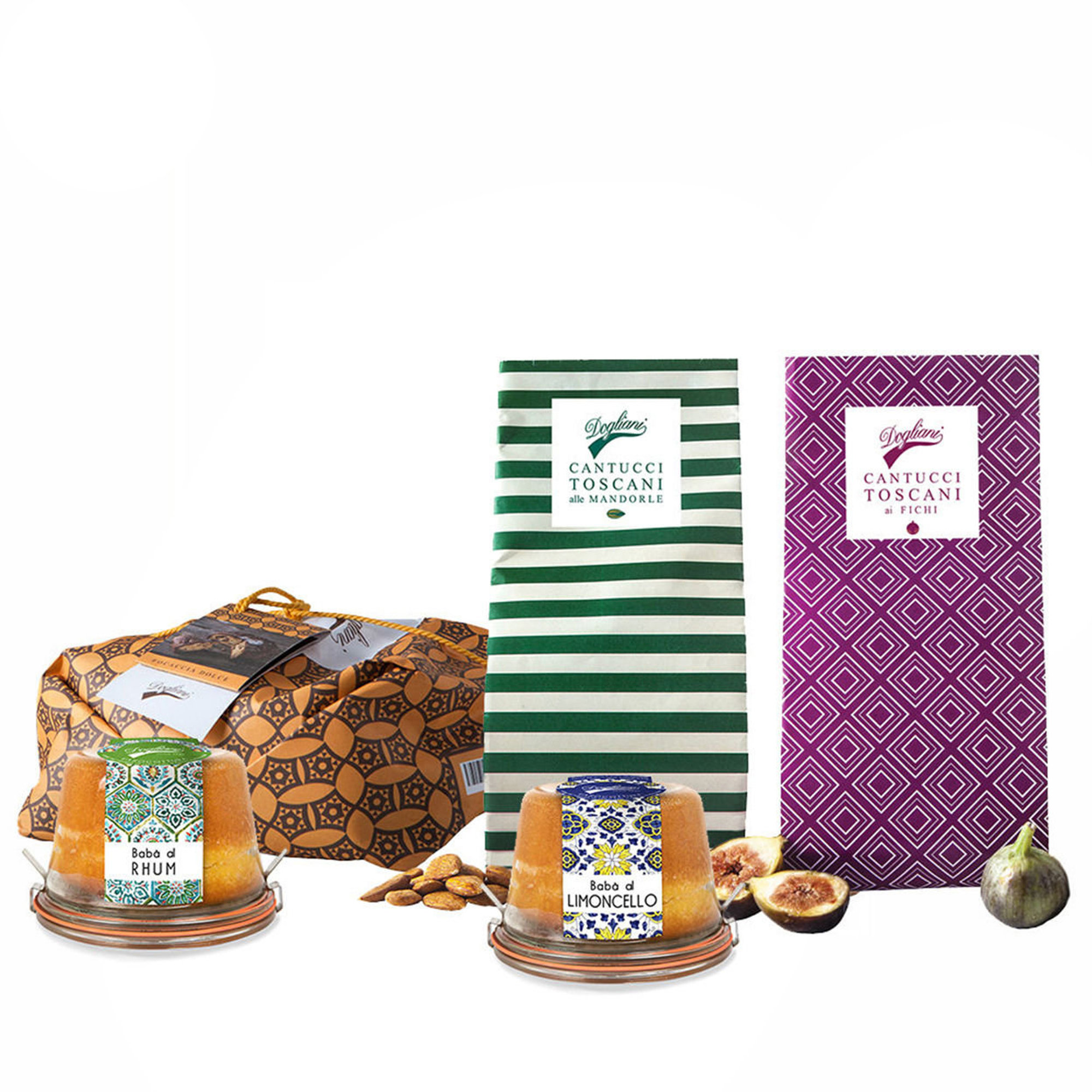 5 confezioni miste: Focaccia Dolce - Babà al Rhum Agricolo - Babà al Limoncello - Cantucci Mandorla IGP - Cantucci ai fichi Dogliani vista0