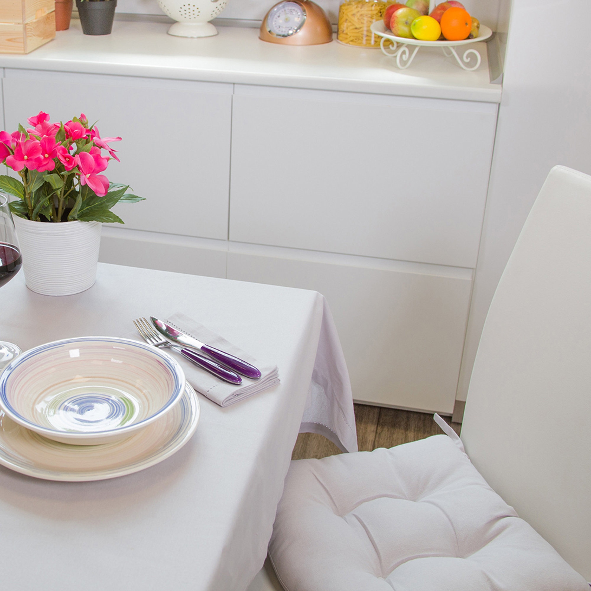 Set da 4 Cuscini per sedia 40x40 Essential, grigio Kasanova vecchio vista2