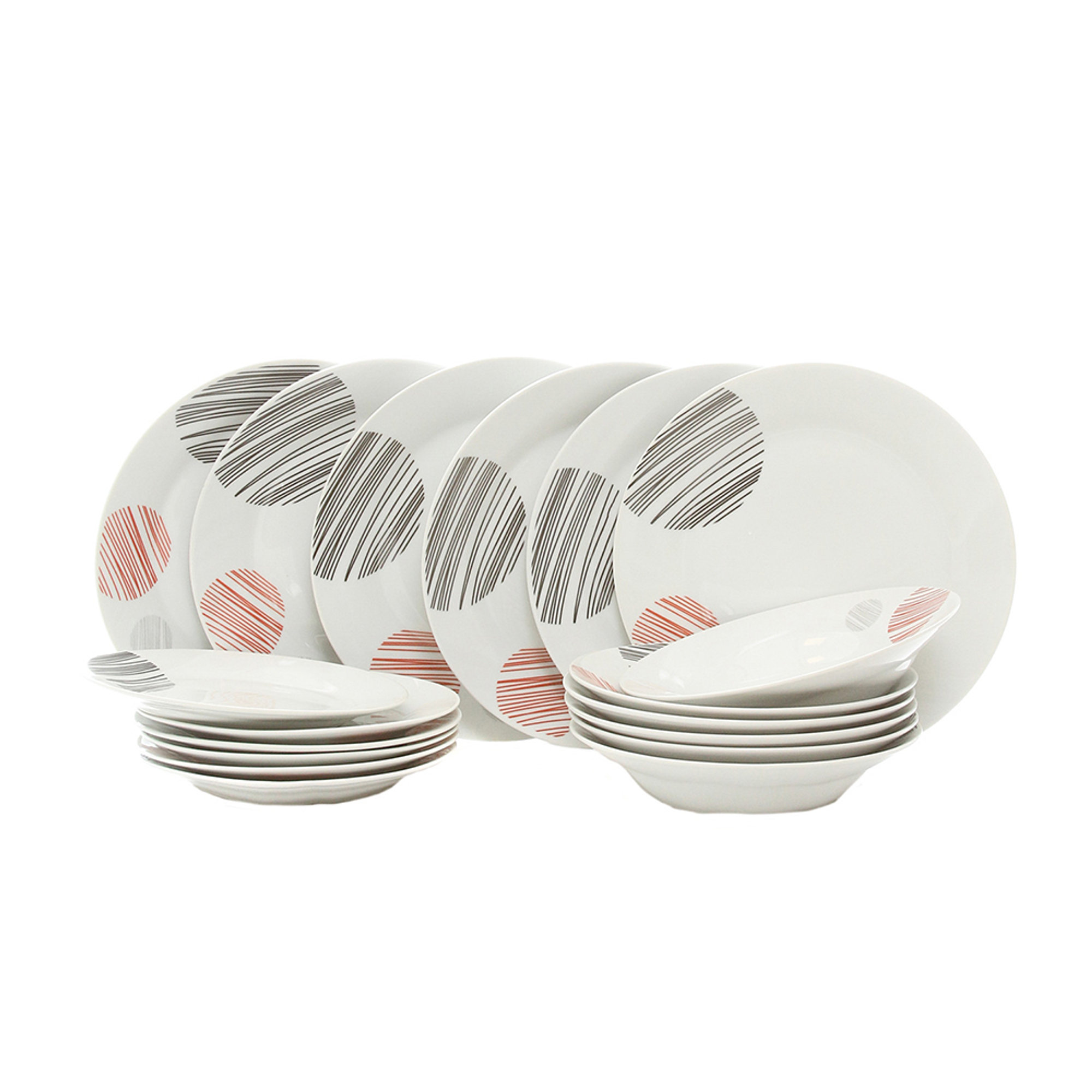 Juego de mesa de porcelana MIRO 18 piezas Kasanova vecchio vista0