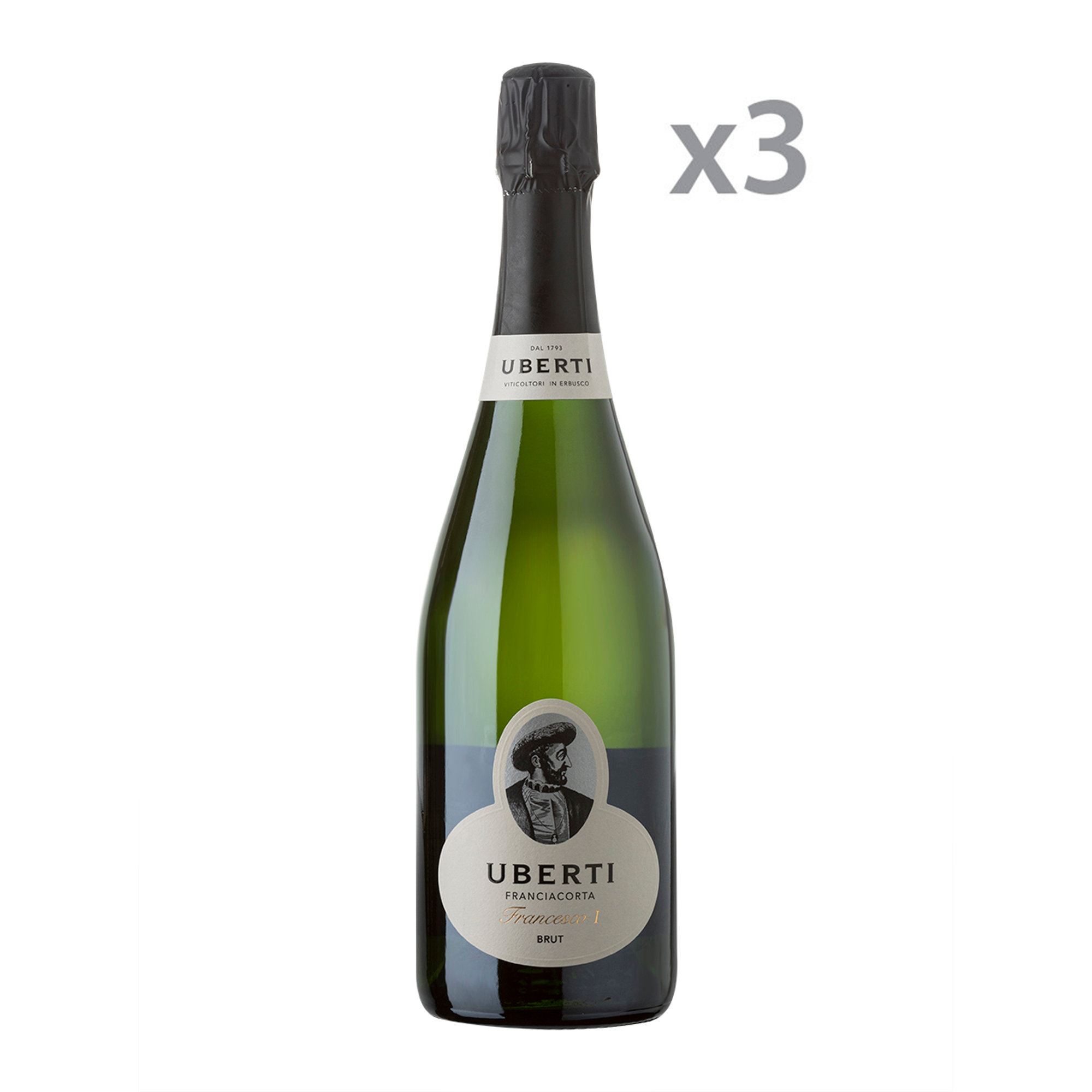 3 bottiglie - Francesco I Franciacorta Brut Uberti vista0