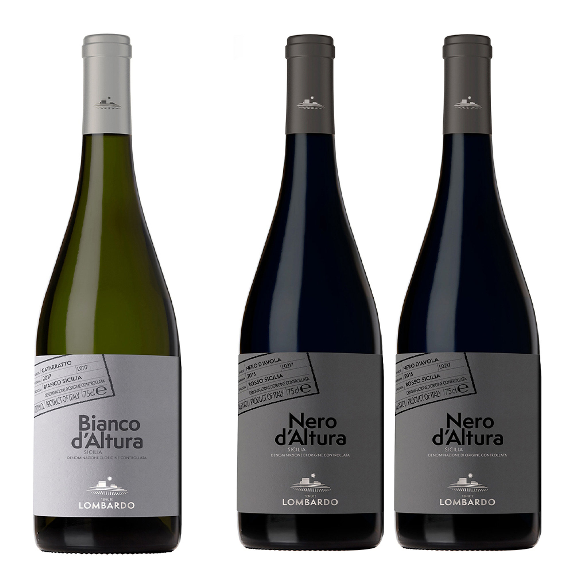 3 bottiglie miste: 1 Bianco d''Altura DOC 2020 - 2 Nero d''Altura DOC 2018 Tenuta Lombardo vista0