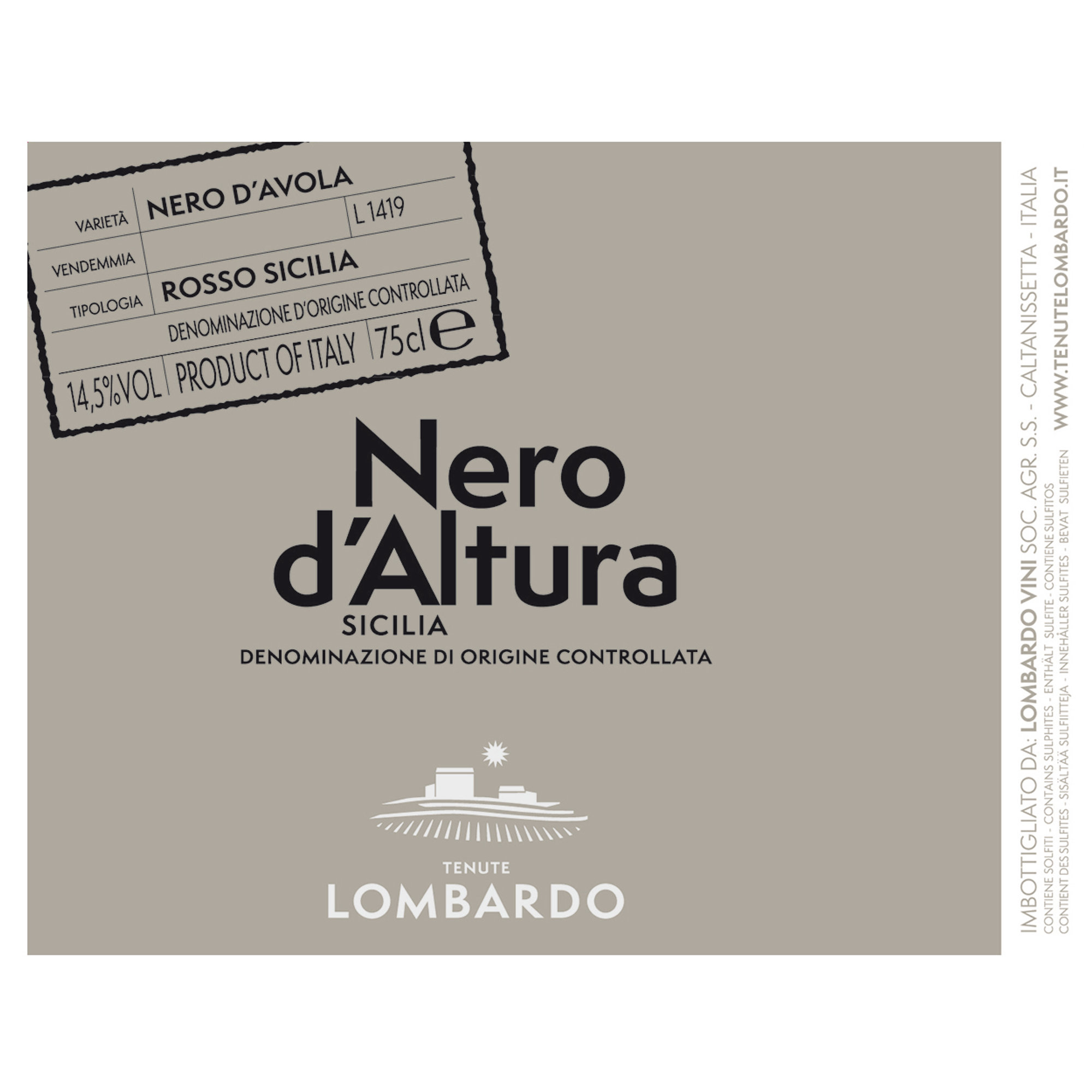 3 bottiglie miste: 1 Bianco d''Altura DOC 2020 - 2 Nero d''Altura DOC 2018 Tenuta Lombardo vista4
