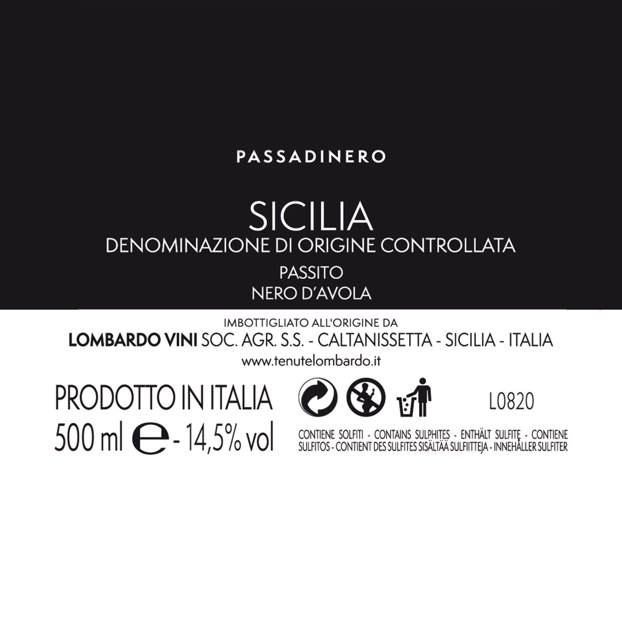 3 bottiglie miste: 1 Unànime Rosso IGP 2019 - 1 Nero d''Altura DOC 2018 - 1 Passadinero DOC 2016 Tenuta Lombardo vista6