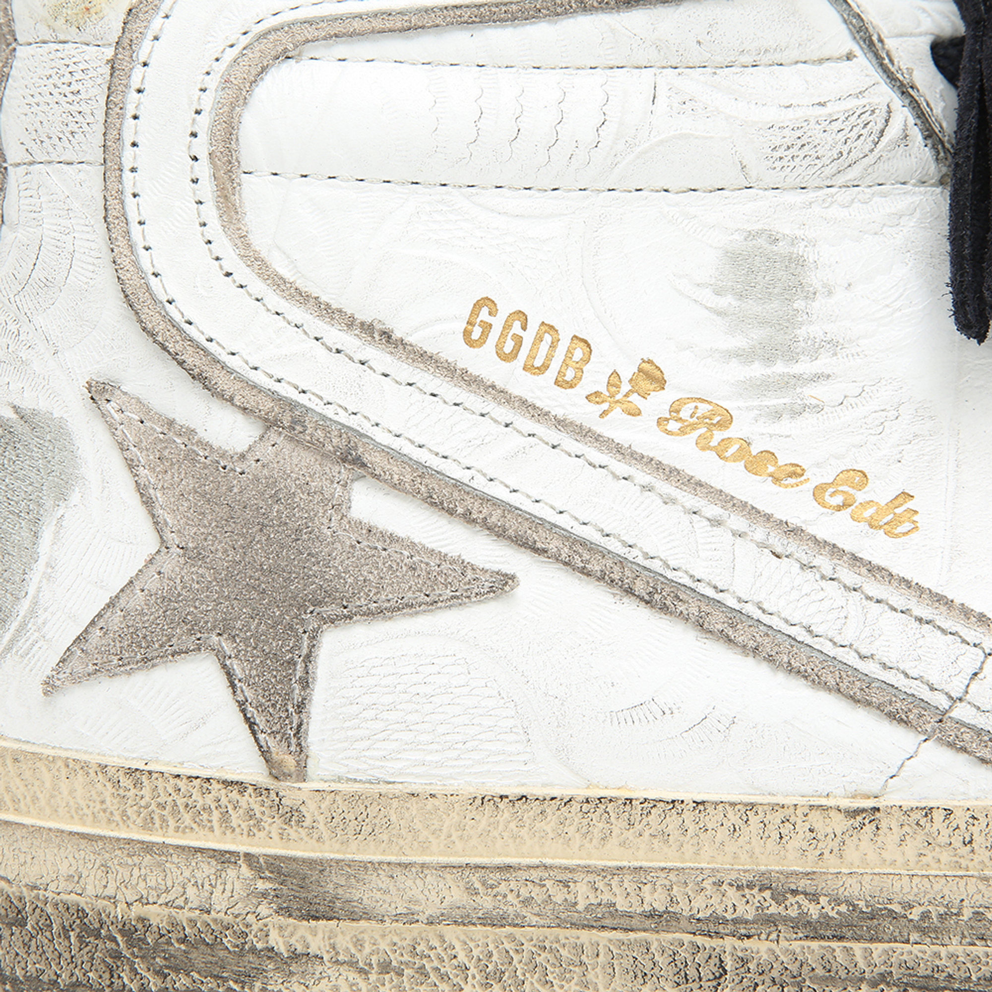 Sneakers "Mid Star" da uomo bianche effetto damascato GOLDEN GOOSE vista4