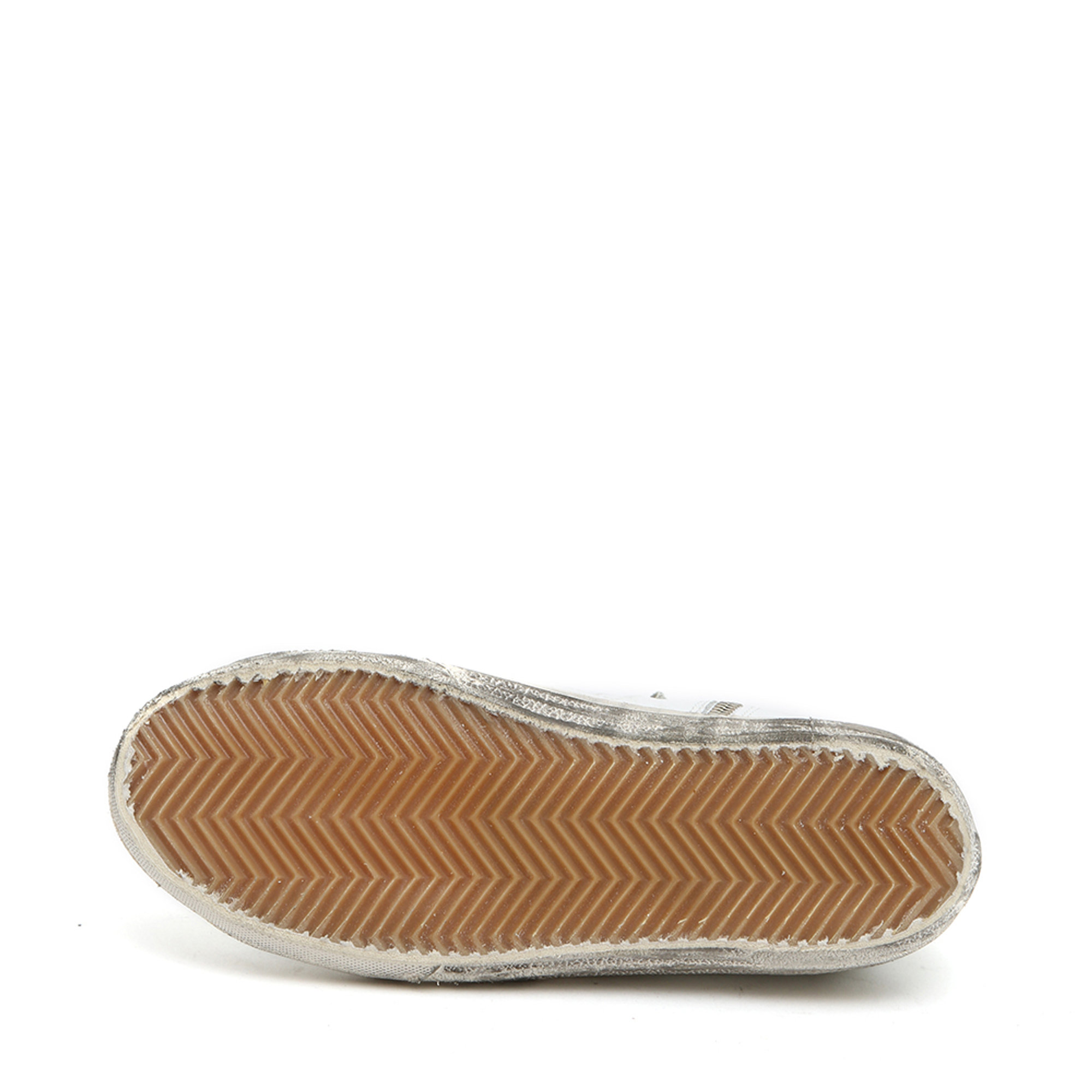 Sneakers "Slide" da donna bianche con glitter GOLDEN GOOSE vista1
