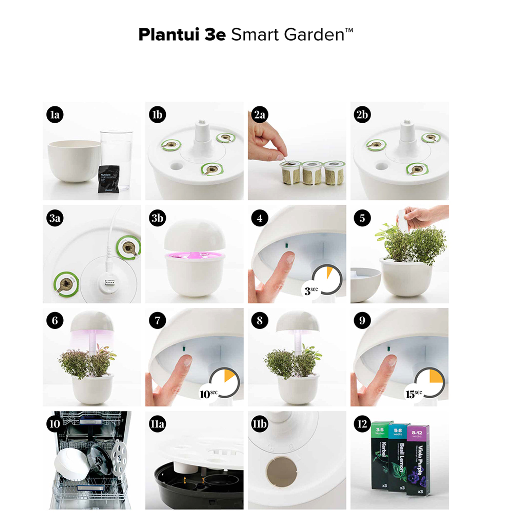Plantui 6 Smart Garden, Bianco Plantui Italia vista6