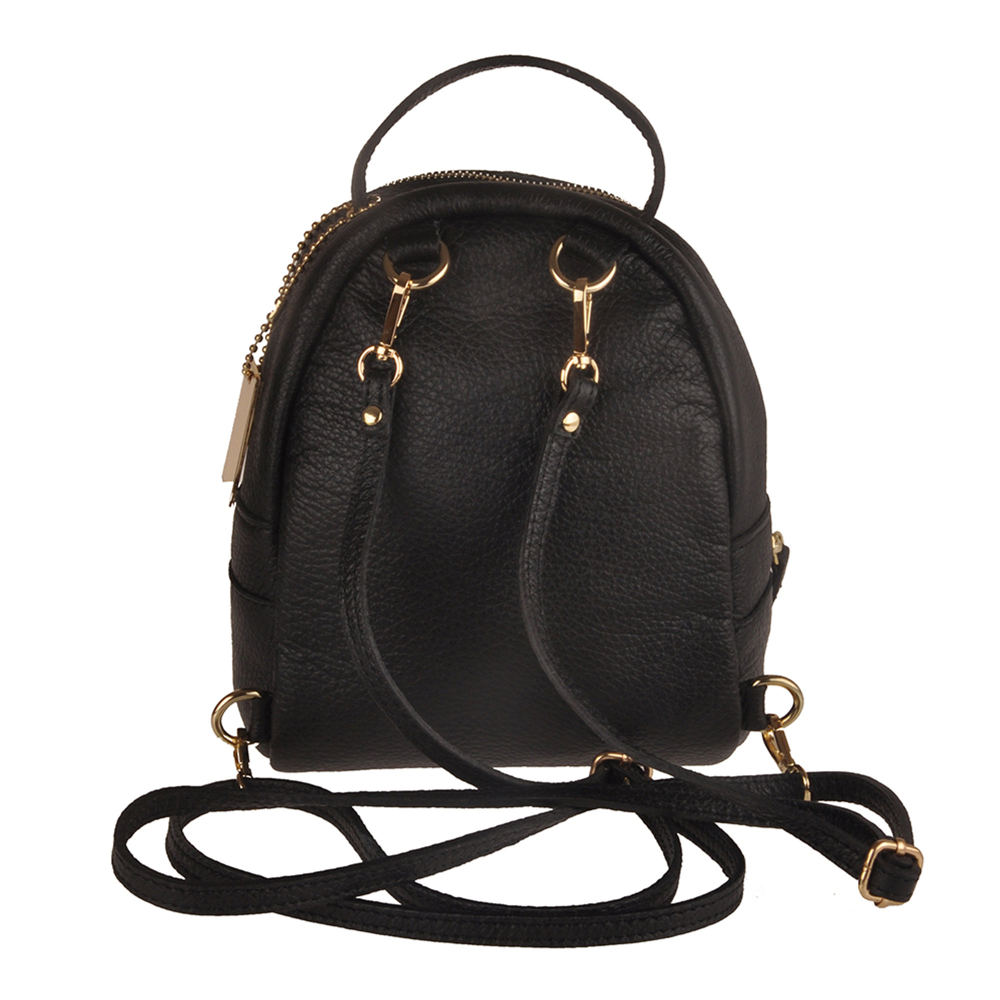 Zaino con zip a contrasto nero Florence Bags Obsoleto vista1