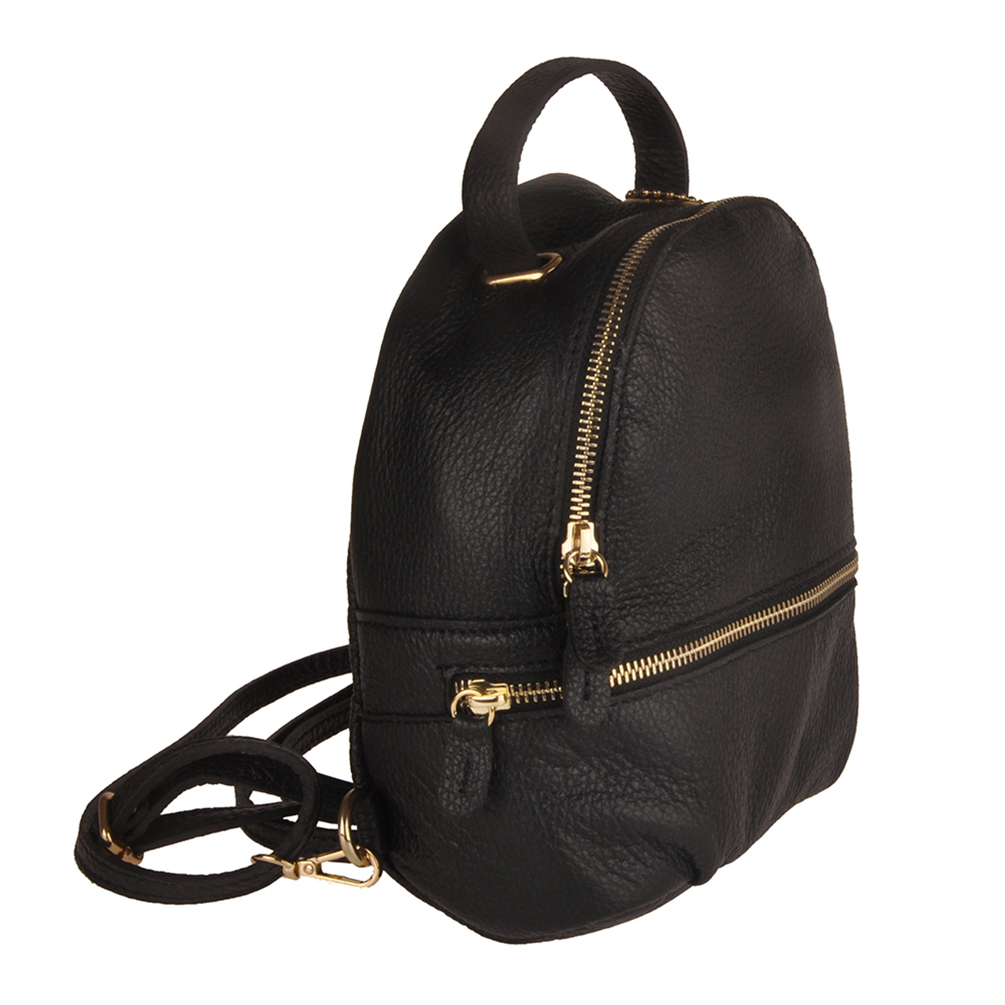 Zaino con zip a contrasto nero Florence Bags Obsoleto vista2