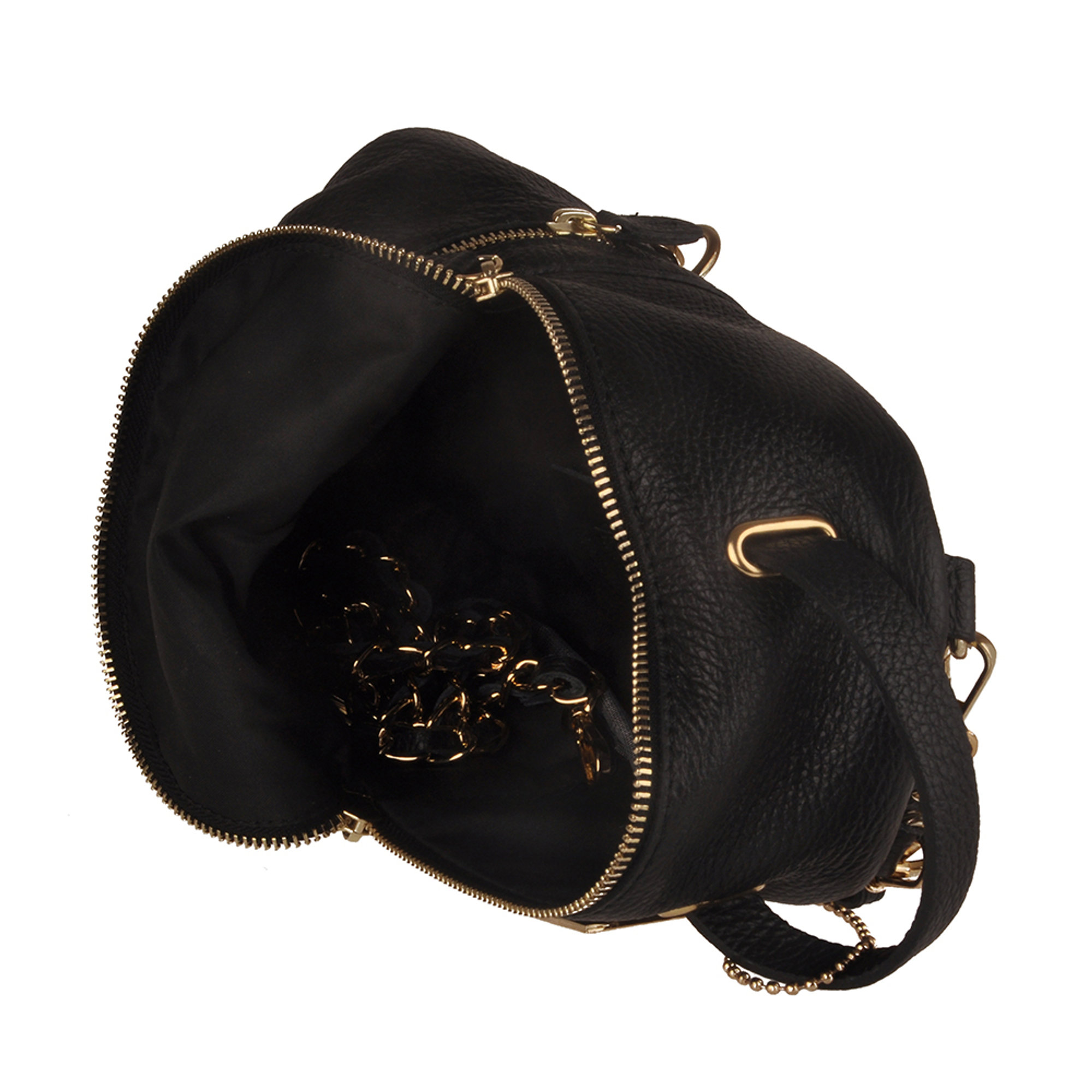 Zaino con zip a contrasto nero Florence Bags Obsoleto vista3