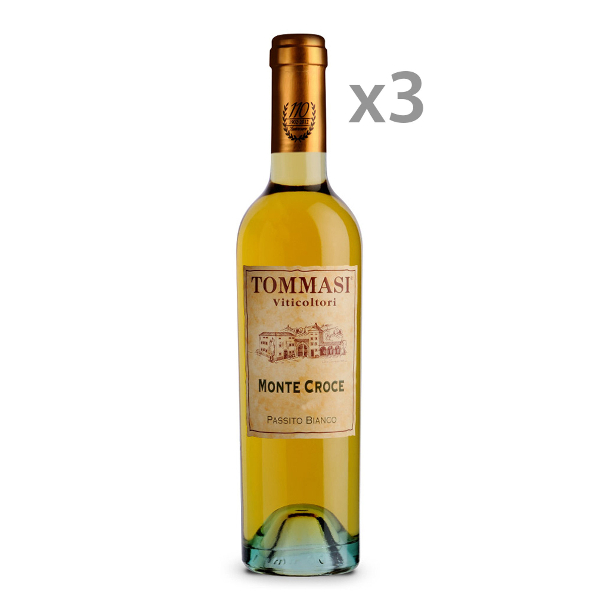 3 bottiglie - Monte Croce Passito Bianco IGT 2018 Tommasi vista0