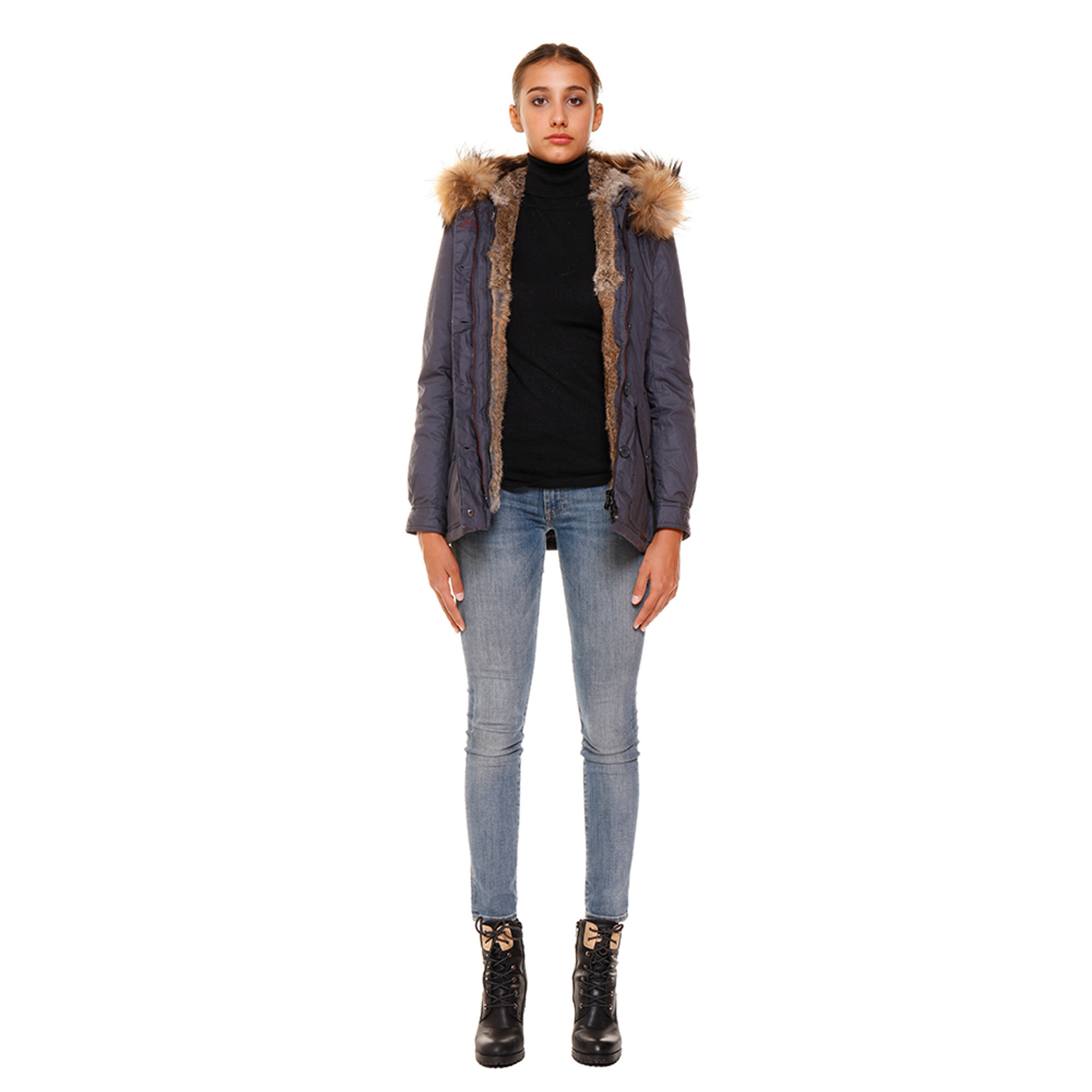 Piumino Canadian donna impermeabile blu navy Canadian vista1