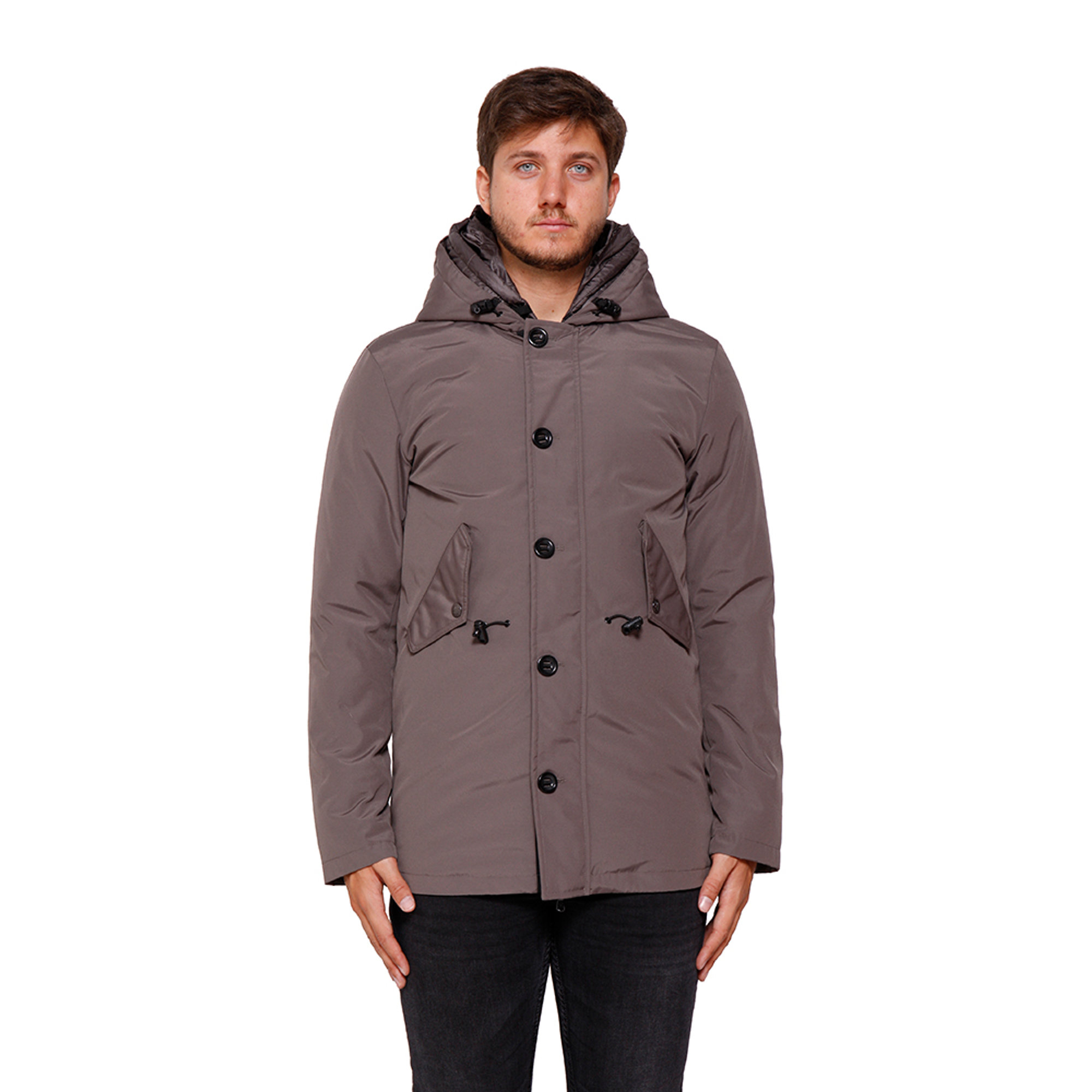 Piumino Canadian uomo lungo impermeabile fango Canadian vista0