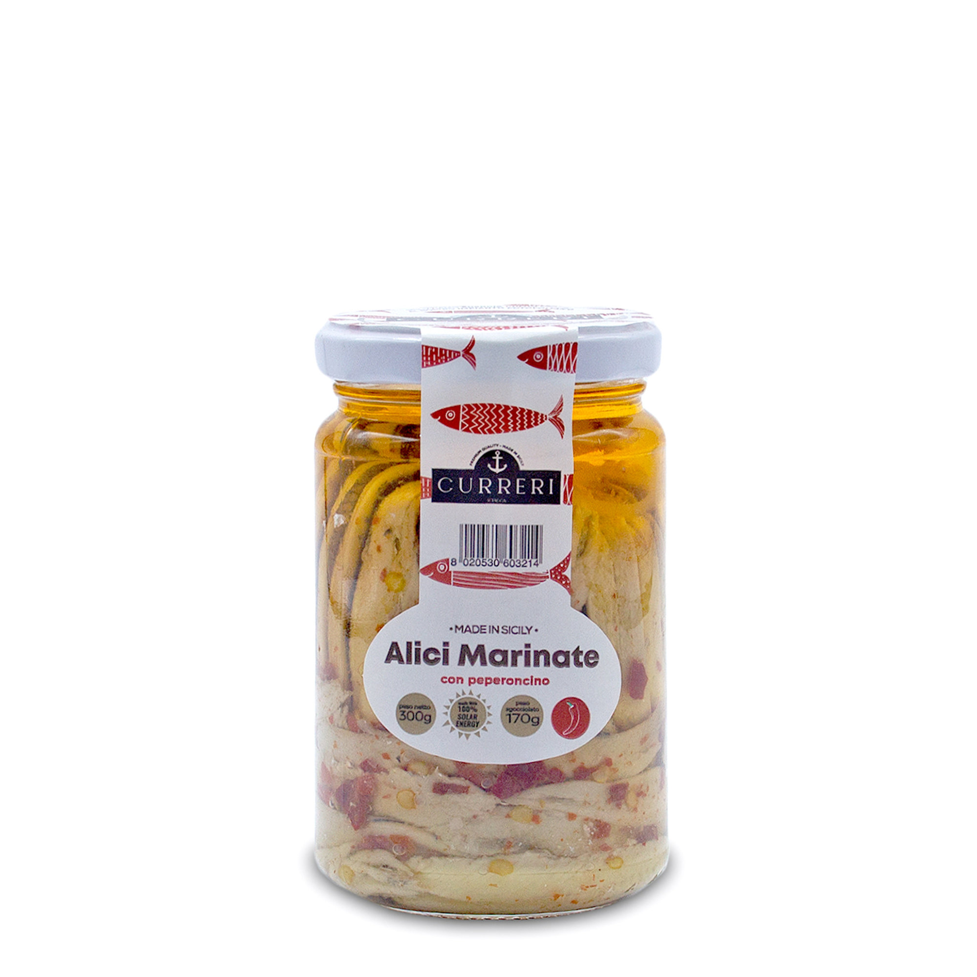 6 vasetti misti: 3 Alici Marinate 300 gr - 3 Alici Marinate al peperoncino 300 gr Curreri vista3