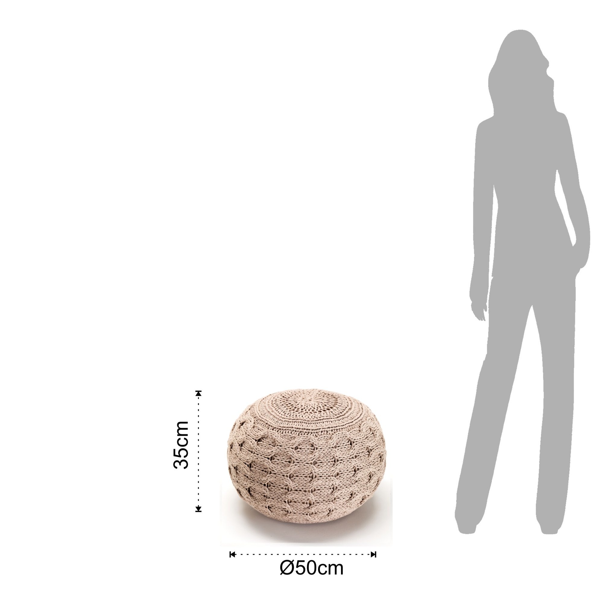 Pouf Braid Boho Chic by Tomasucci - Tomasucci vista2