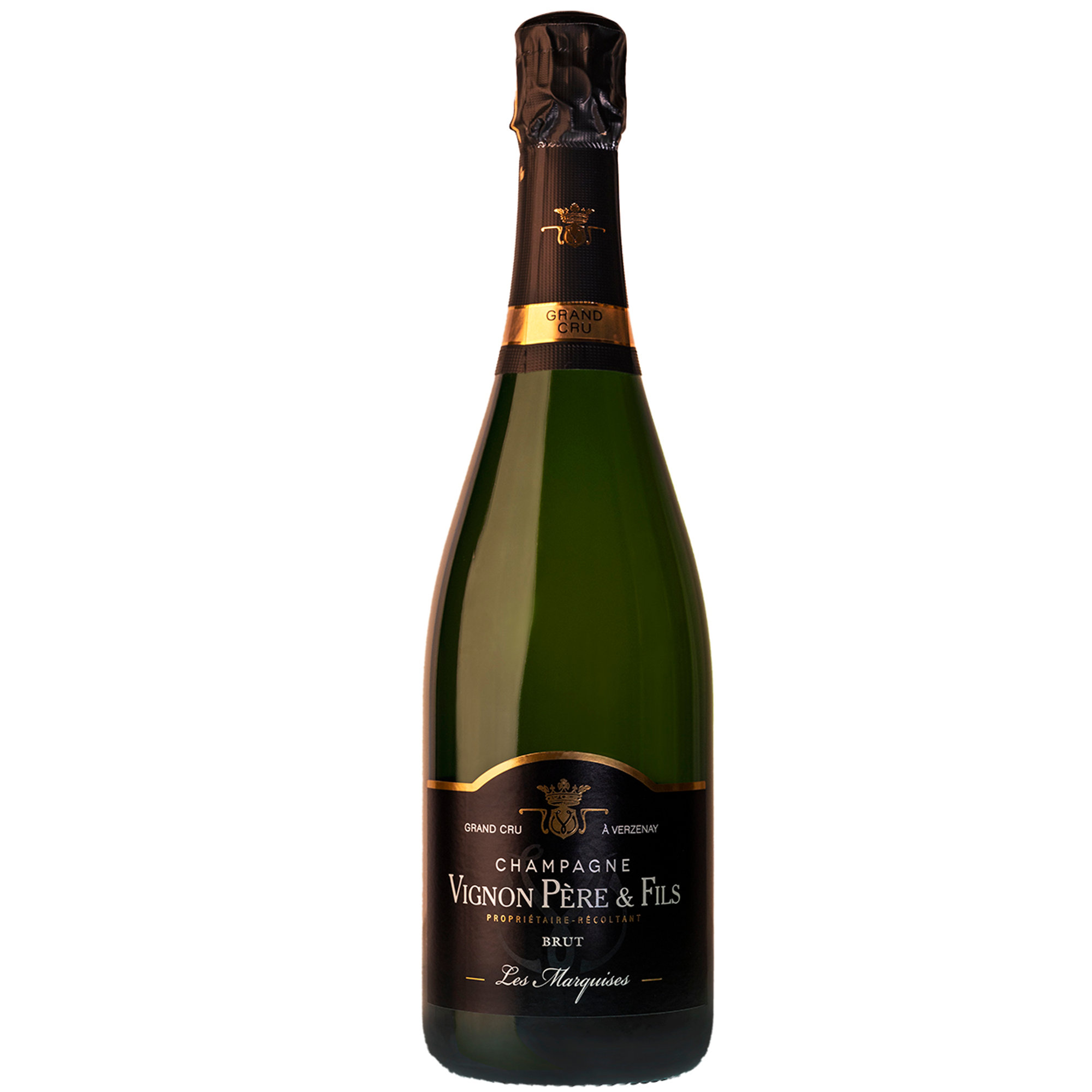 1 botella - Champagne Vignon père et fils - Les Marquises - brut - grand cru Vignon vista0