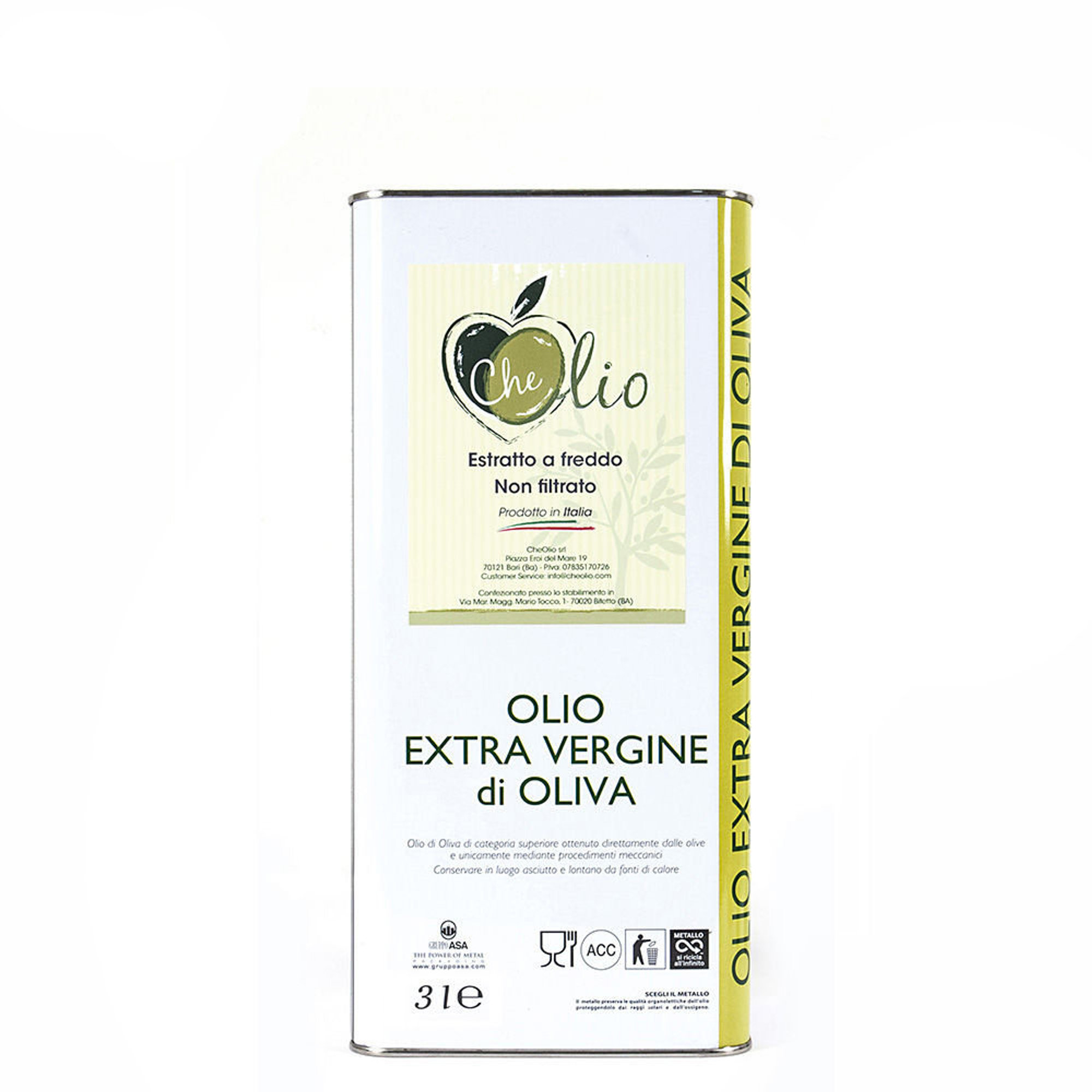 1 latta da 3 lt di olio extravergine d'oliva estratto a freddo e non filtrato Che Olio vista0