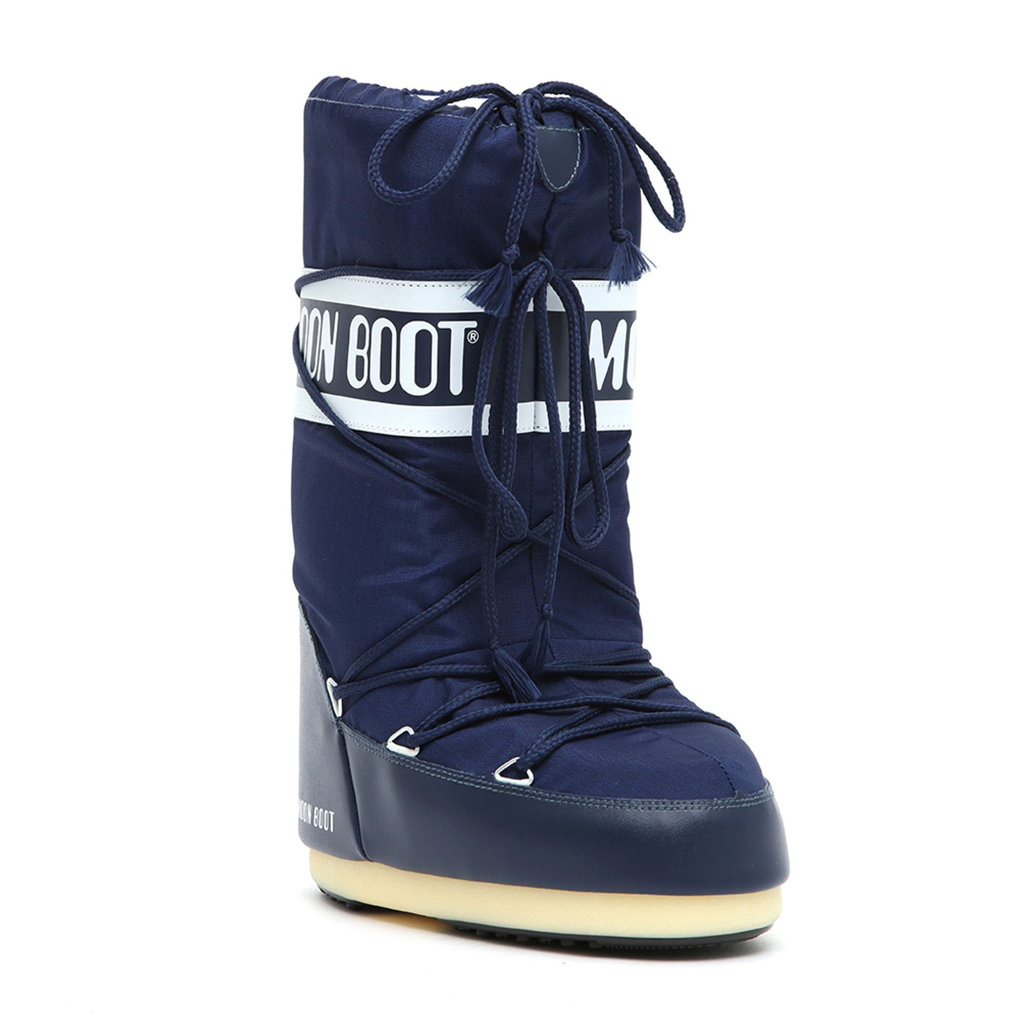 Stivali doposcì unisex da neve in nylon blu Moon Boot vista0