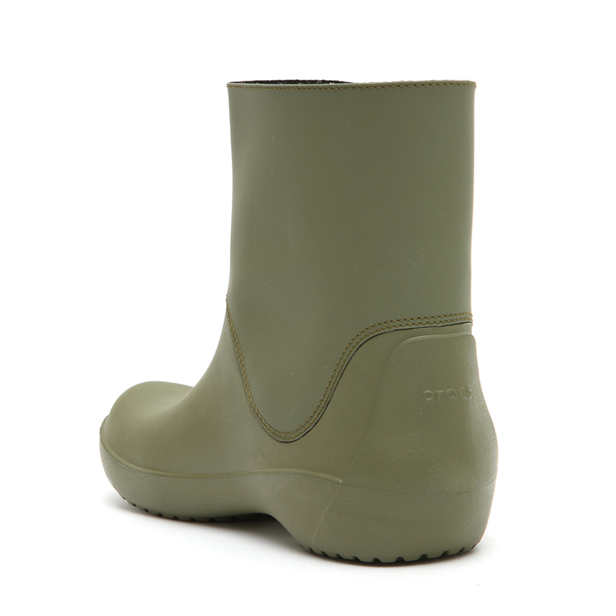 Stivali Crocs da pioggia da donna verde Crocs vista2