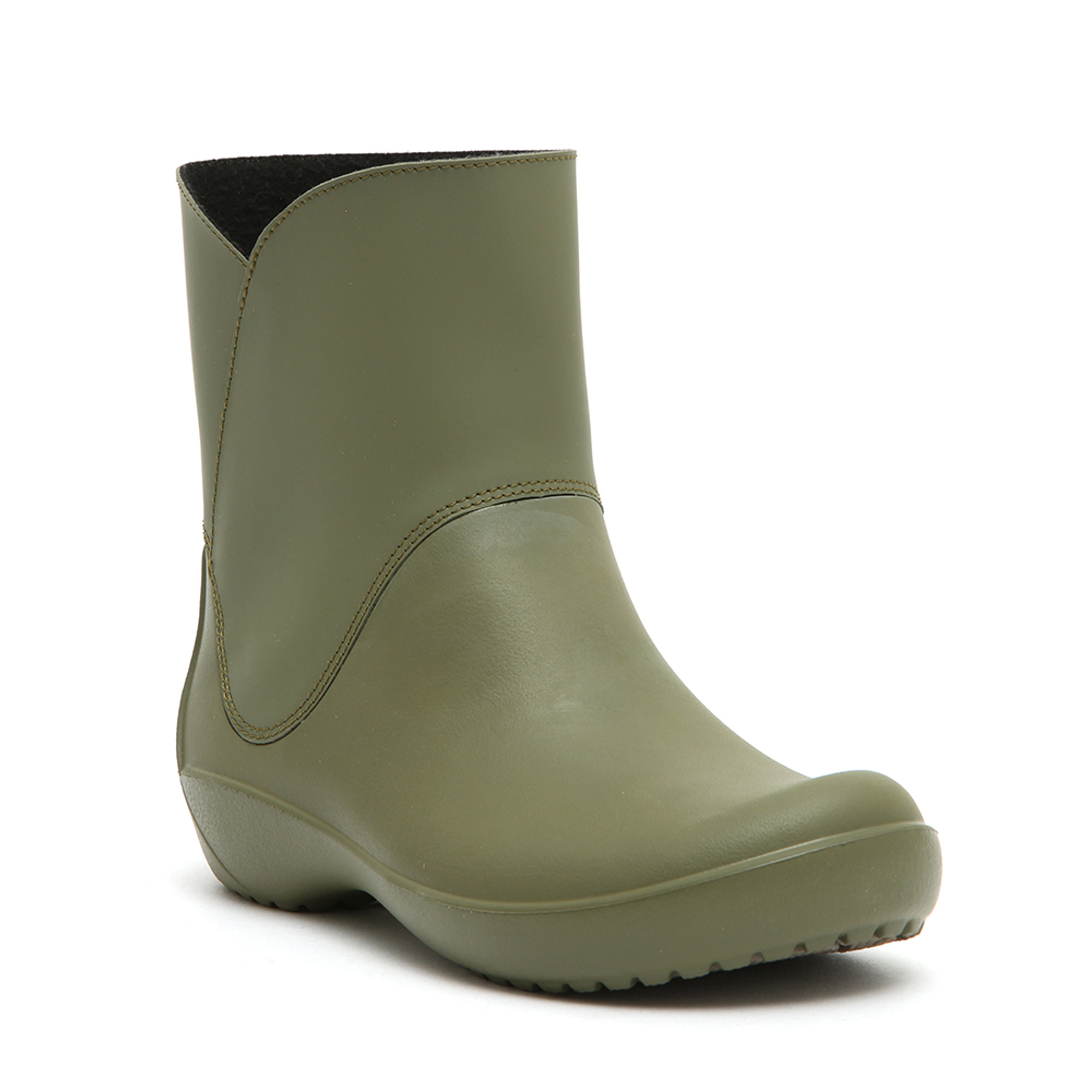 Stivali Crocs da pioggia da donna verde Crocs vista1