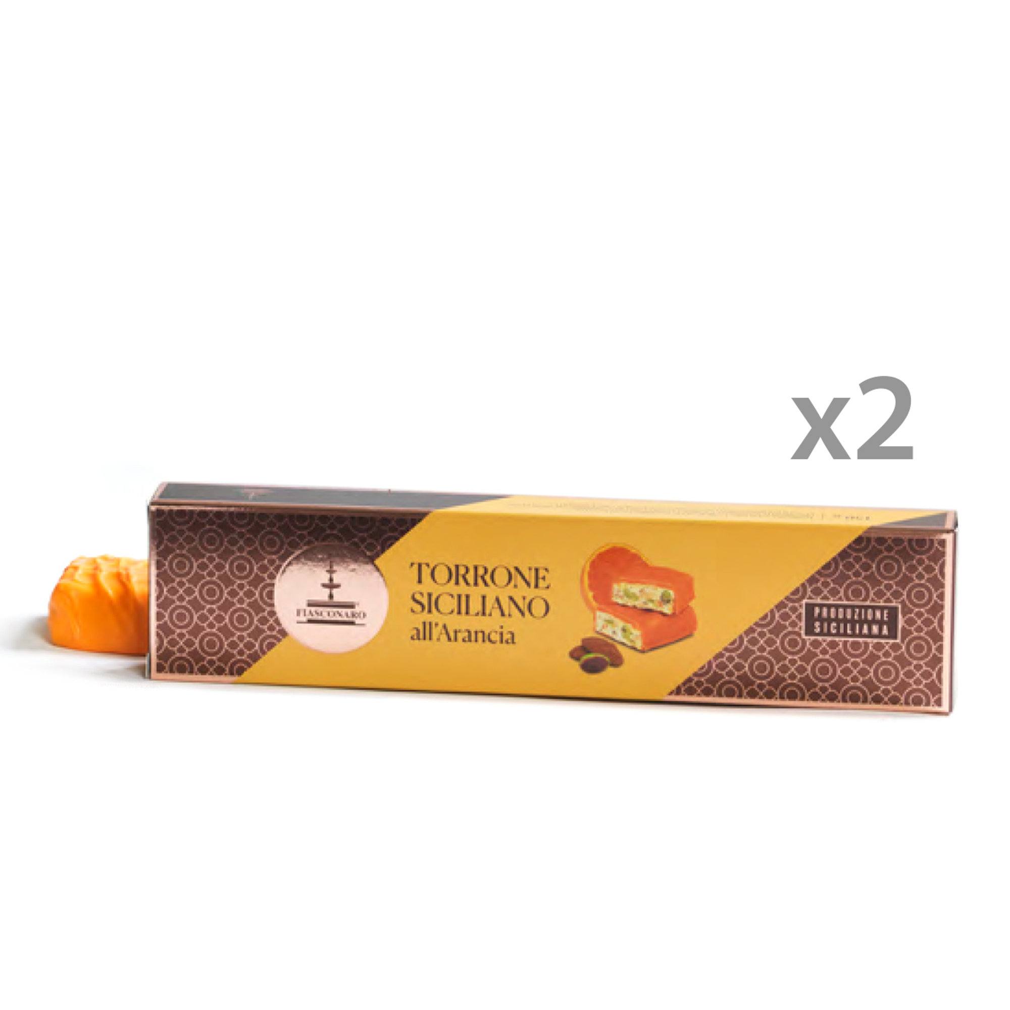 2 torroni siciliani all'arancia 150 gr Fiasconaro vista0
