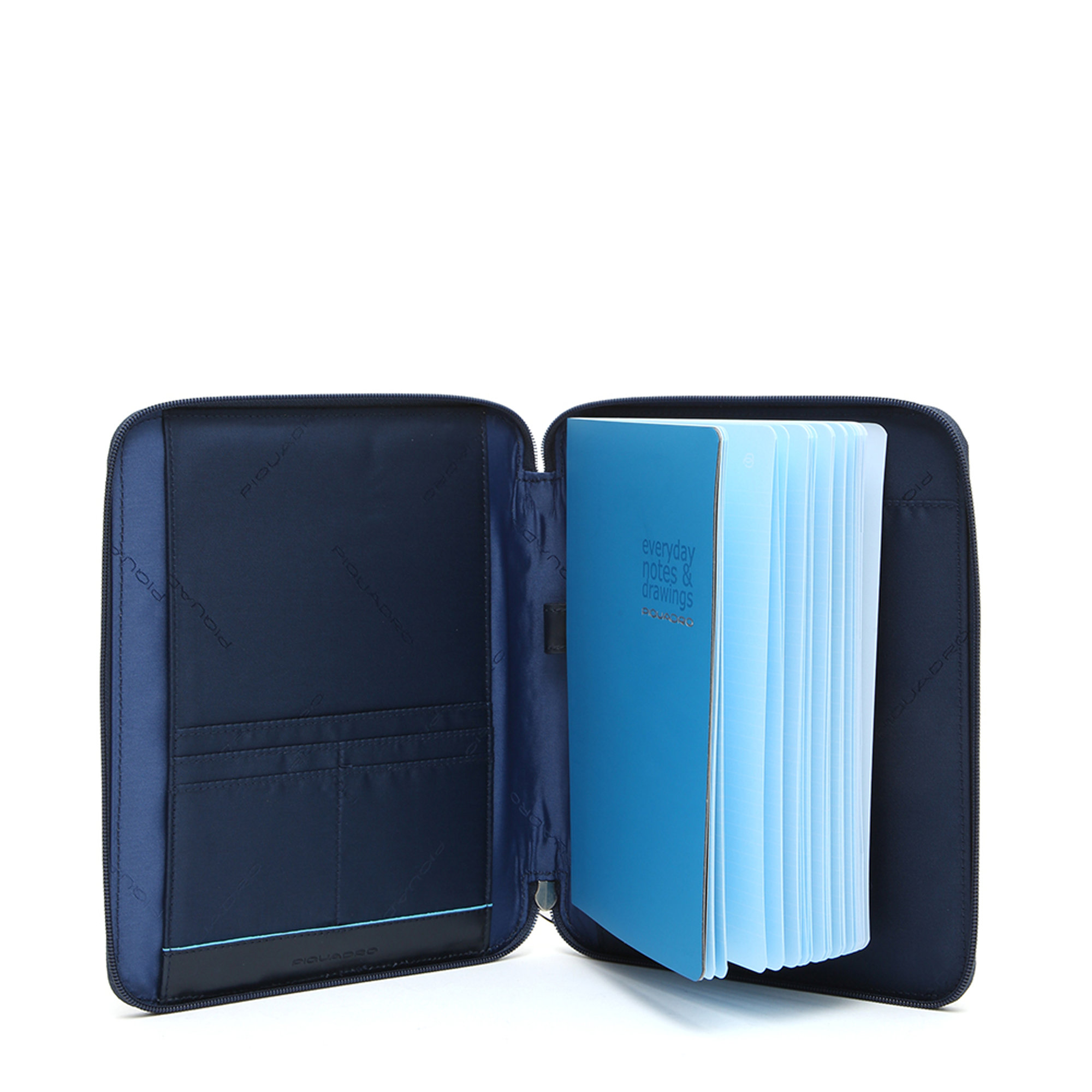 Portablocco sottile formato A5 blu Piquadro vista1