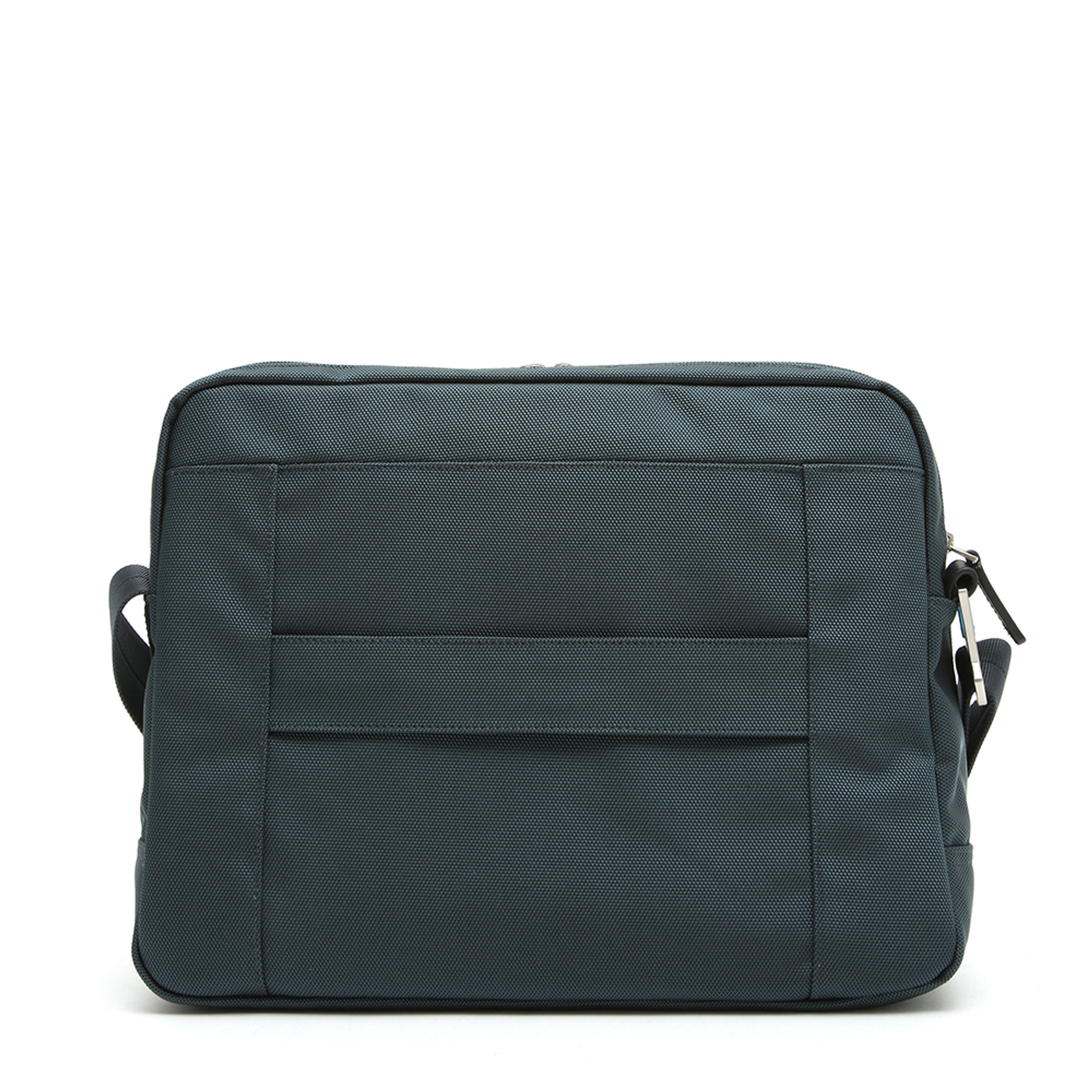 Borsa a tracolla in tessuto color ottanio Piquadro vista3