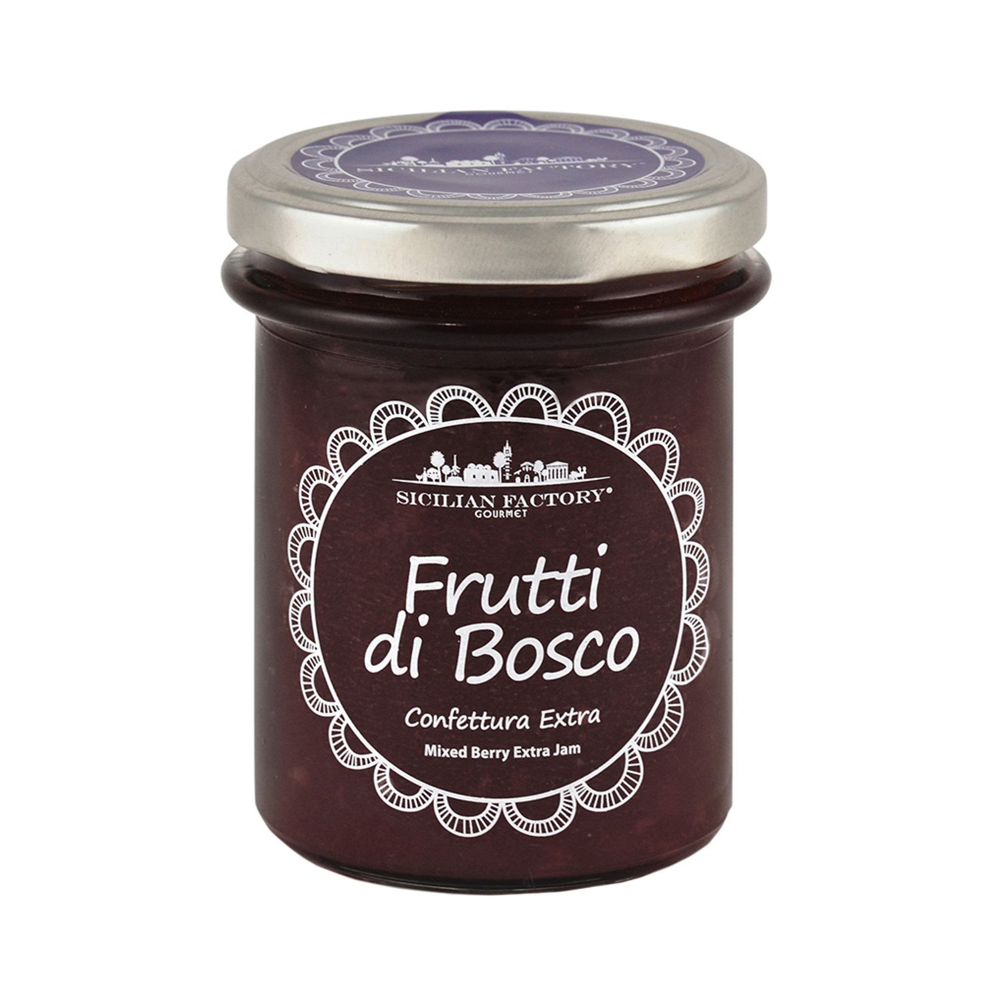 2 vasetti misti di marmellata 240 gr: Ciliegia - Frutti di bosco Sicilian Factory vista3