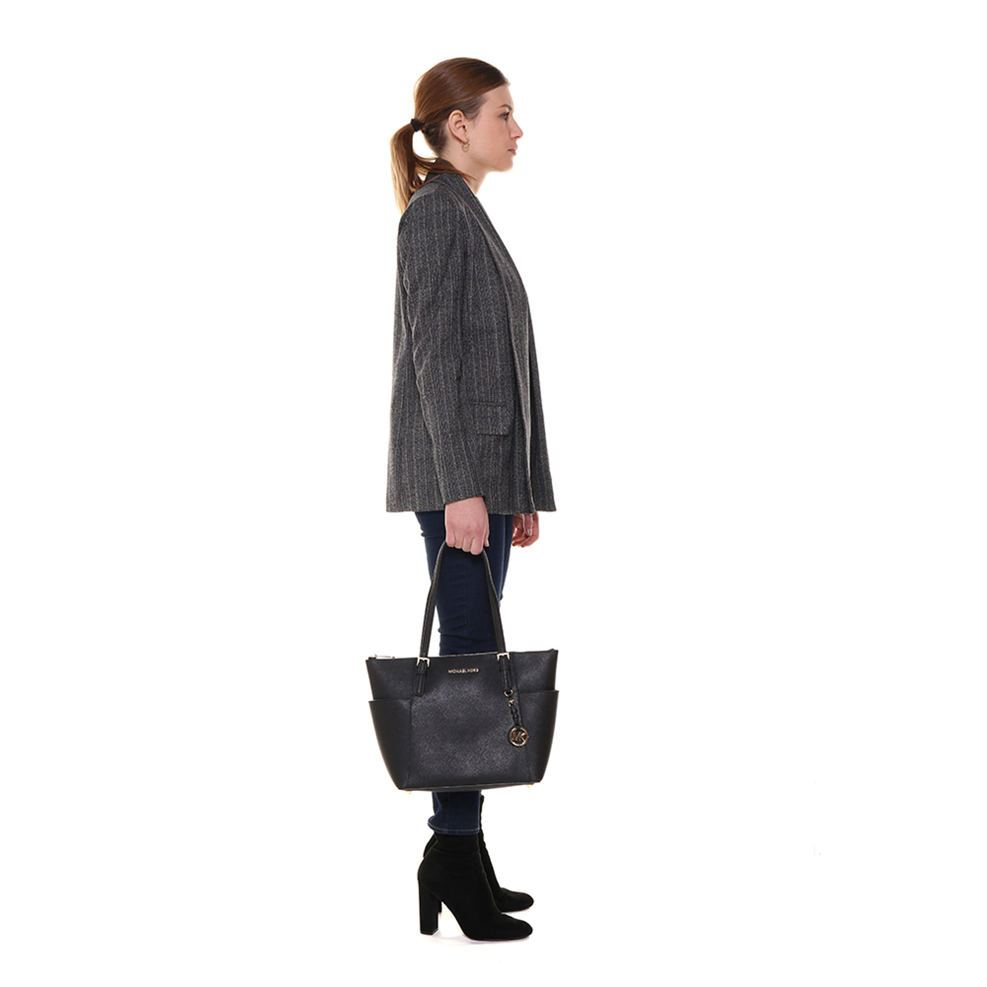 Borsa a spalla Jet Set nera Michael Kors vista1