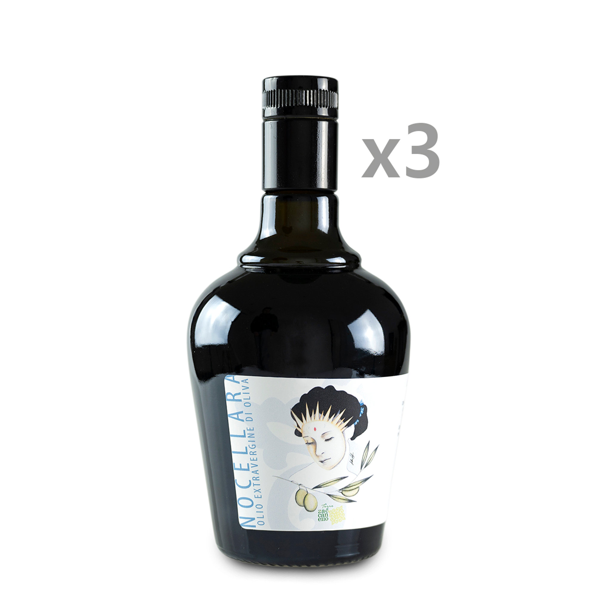 3 bottiglie - Olio EVO monocultivar Nocellara del Belice 500 ml Terre di Zaccanello vista0
