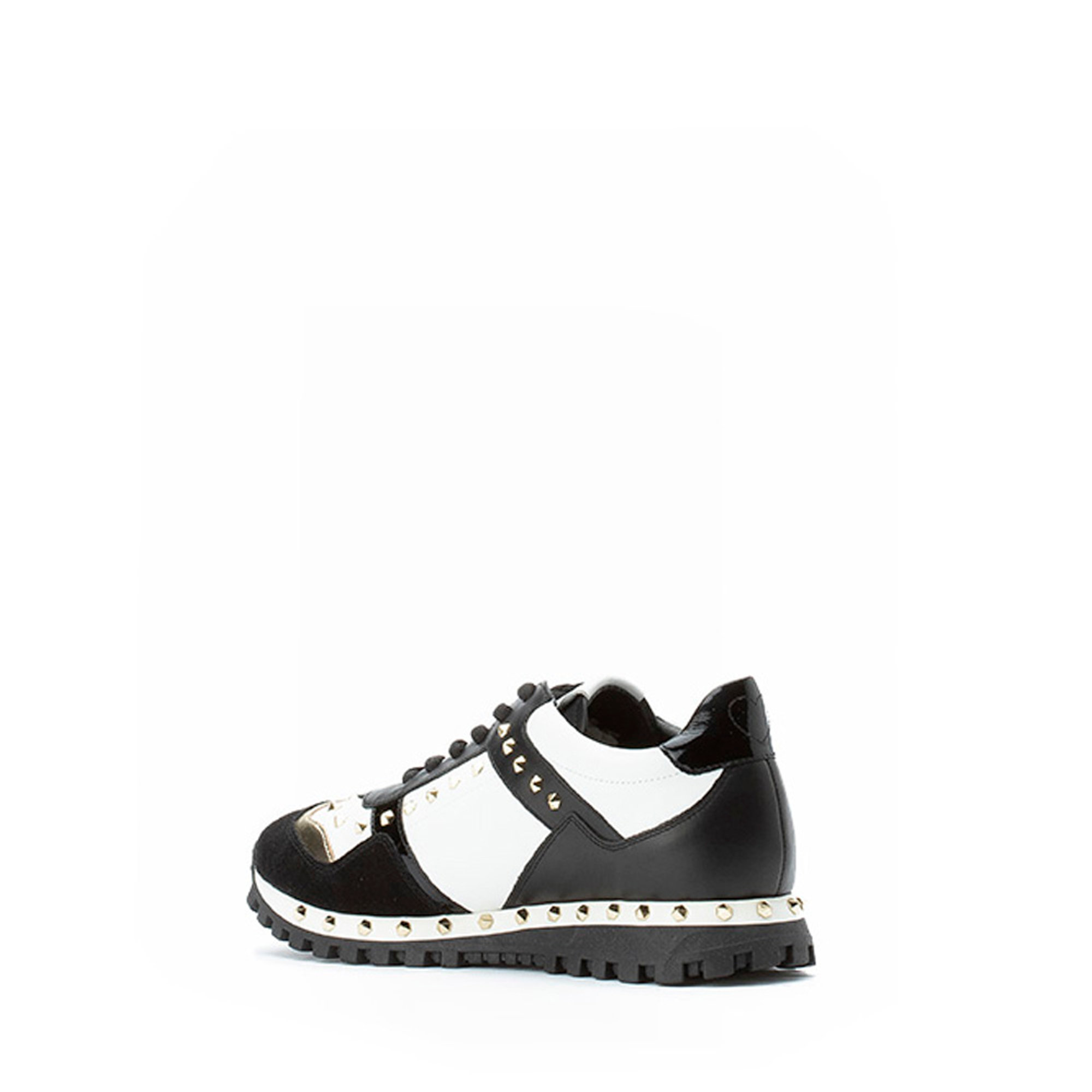 Running in pelle bianco e nero Twinset vista1