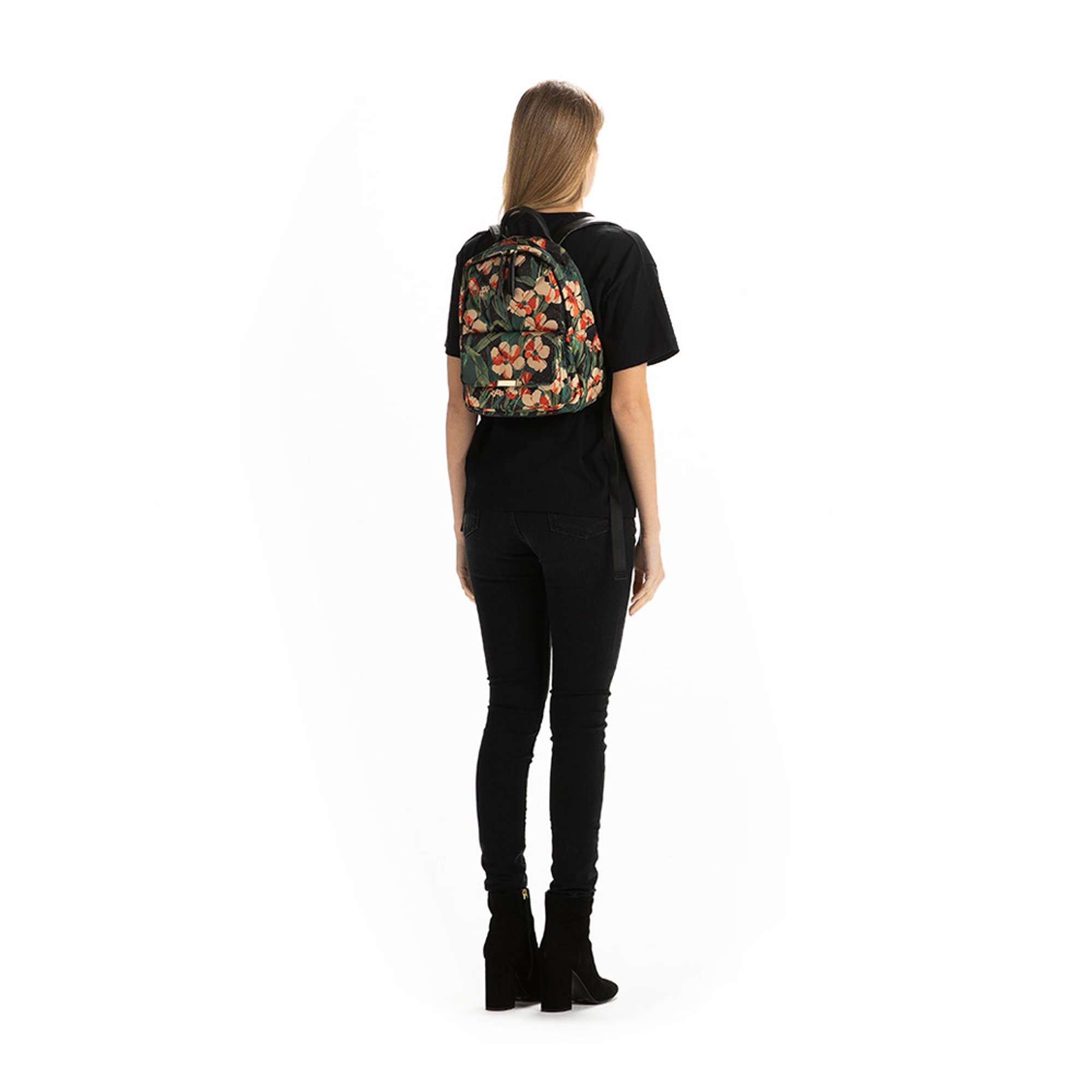 Zaino con fantasia floreale multicolor Twinset vista3