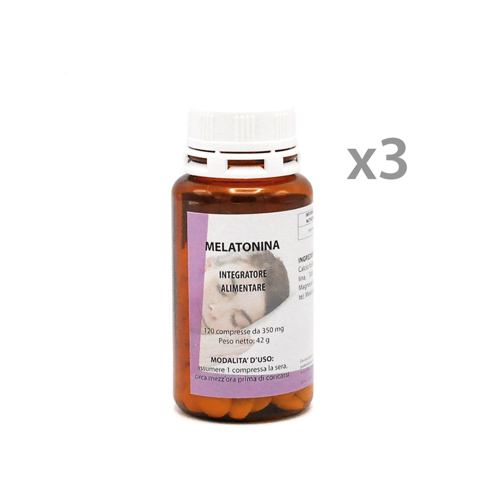 3 barattoli da 120 compresse - MELATONINA Galethic vista0